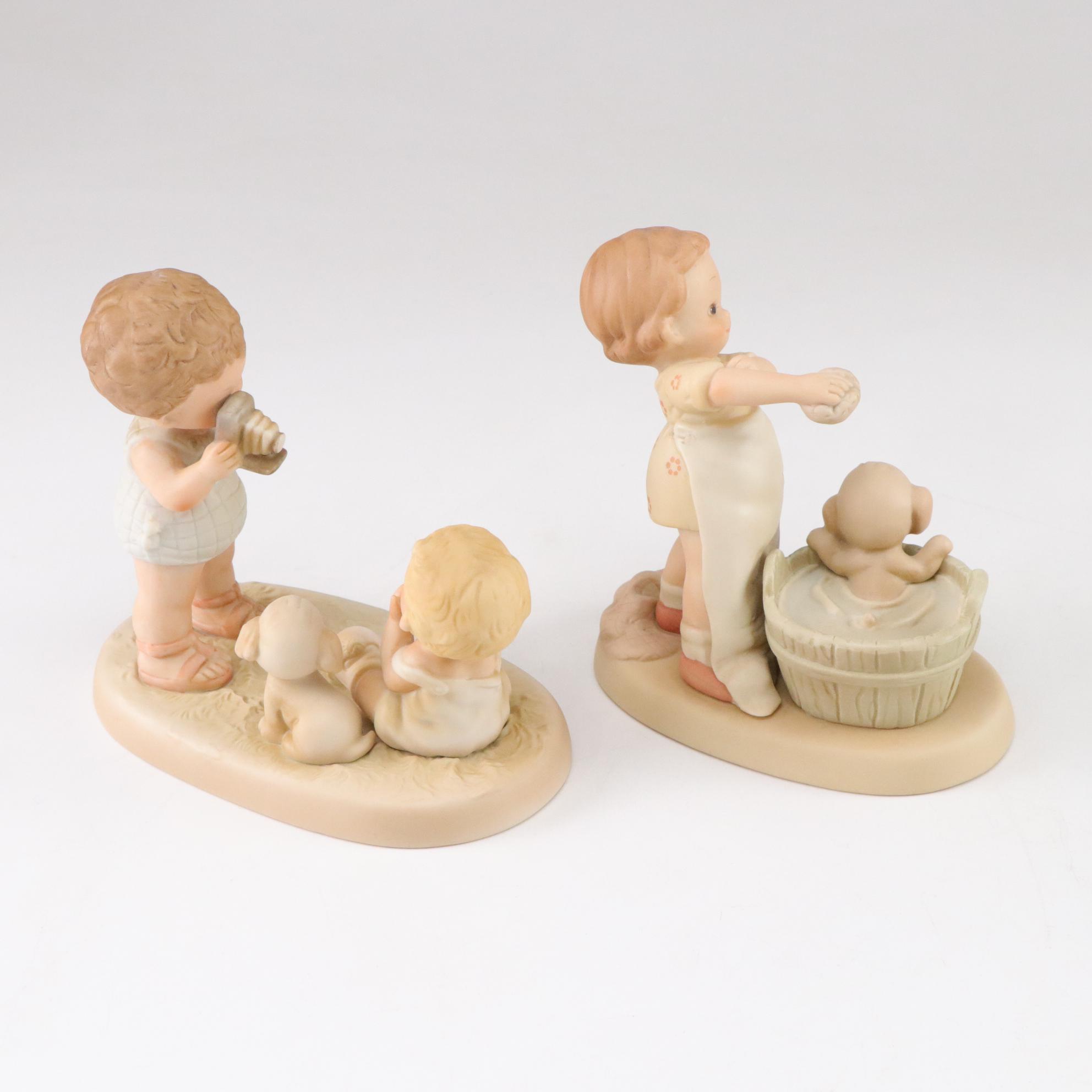 Enesco "Memories of Yesterday" Bisque Figurine Collection