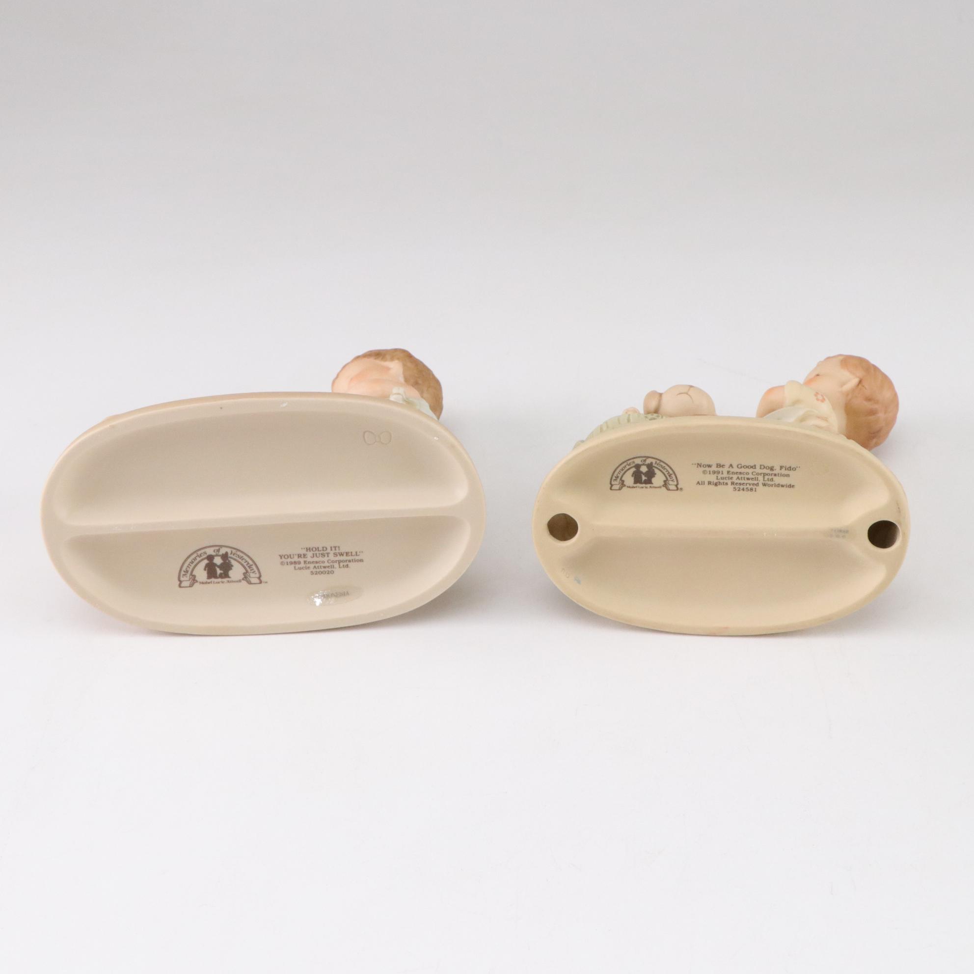 Enesco "Memories of Yesterday" Bisque Figurine Collection