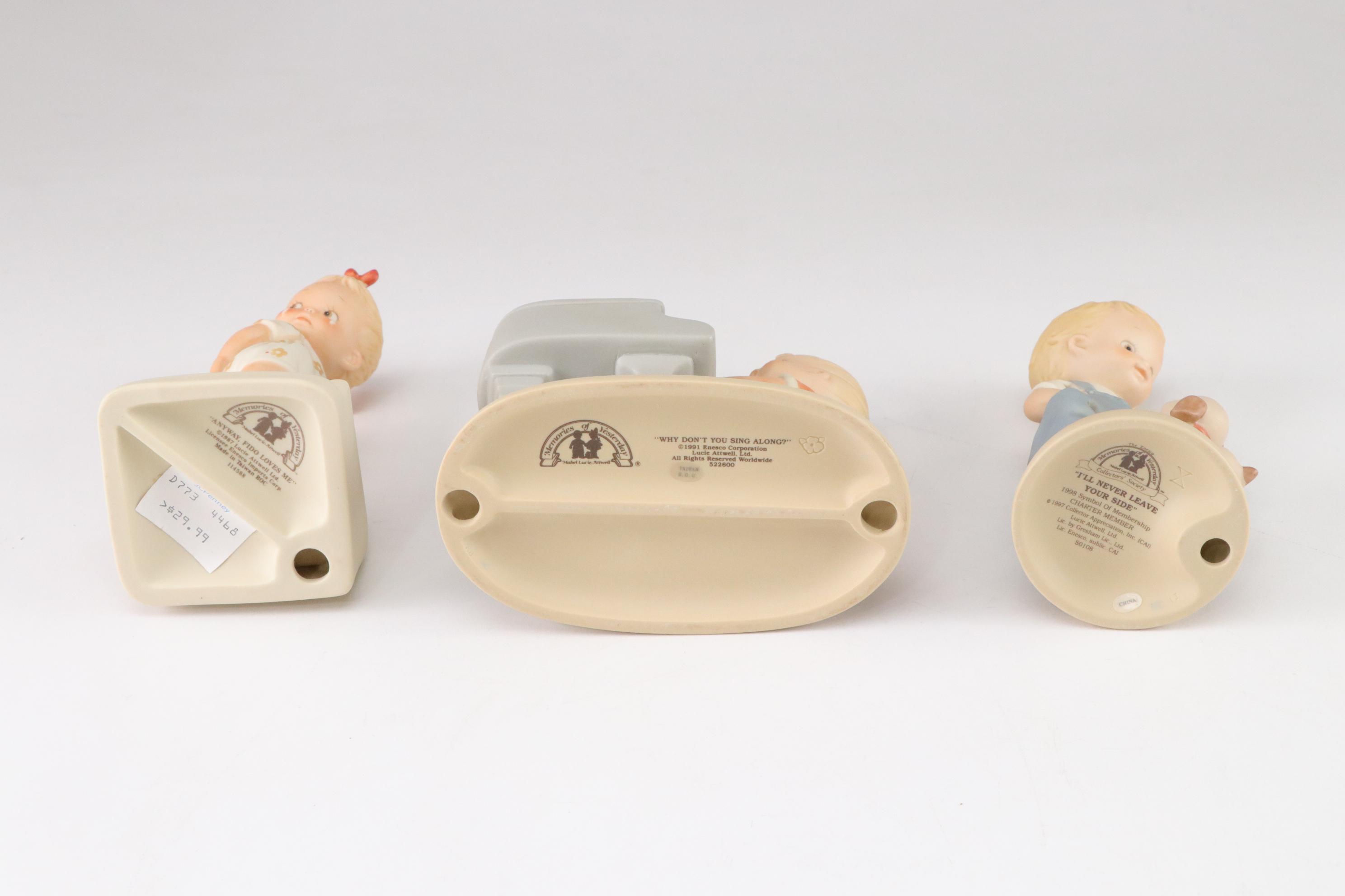 Enesco "Memories of Yesterday" Bisque Figurine Collection