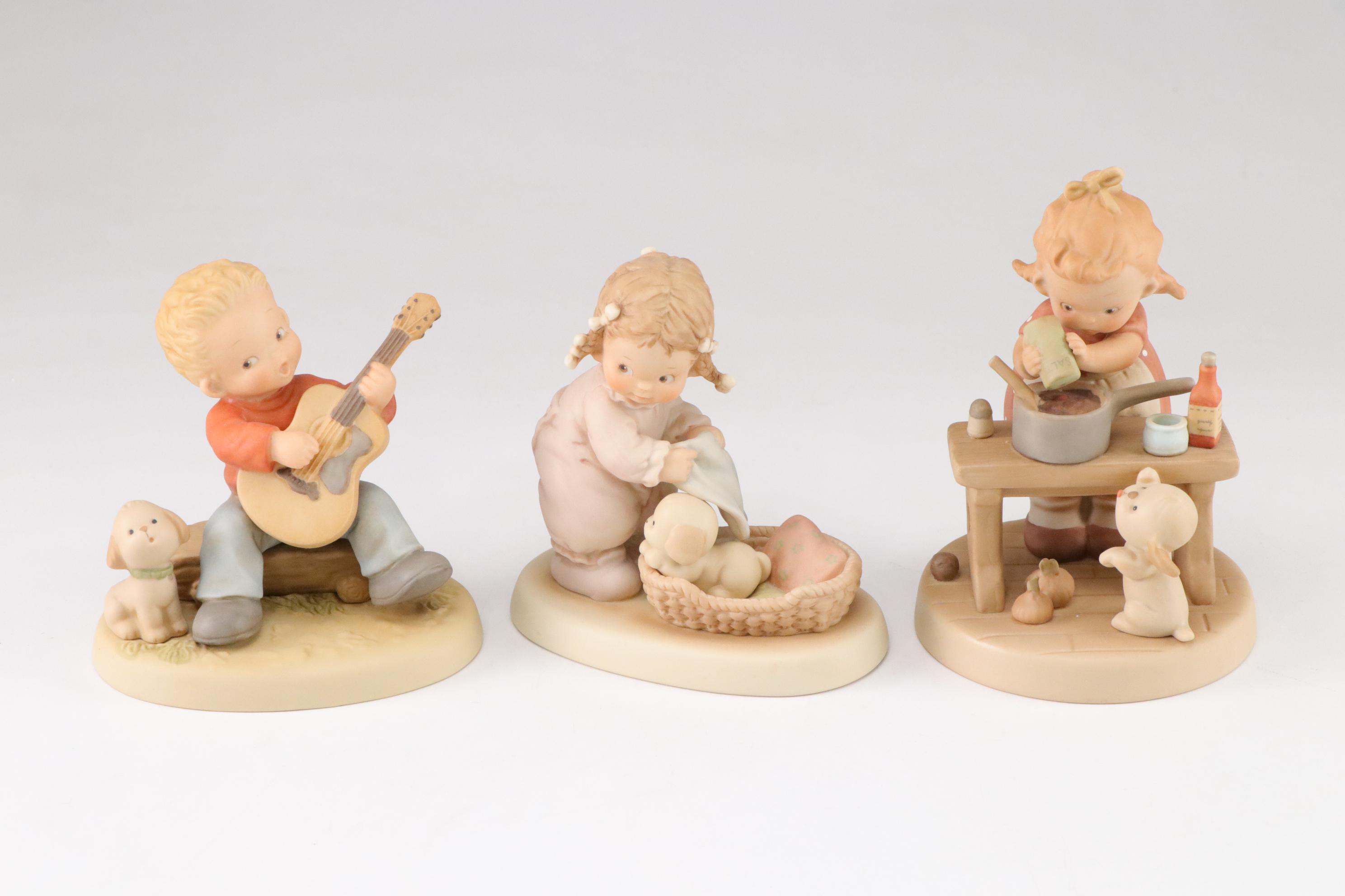 Enesco "Memories of Yesterday" Bisque Figurine Collection