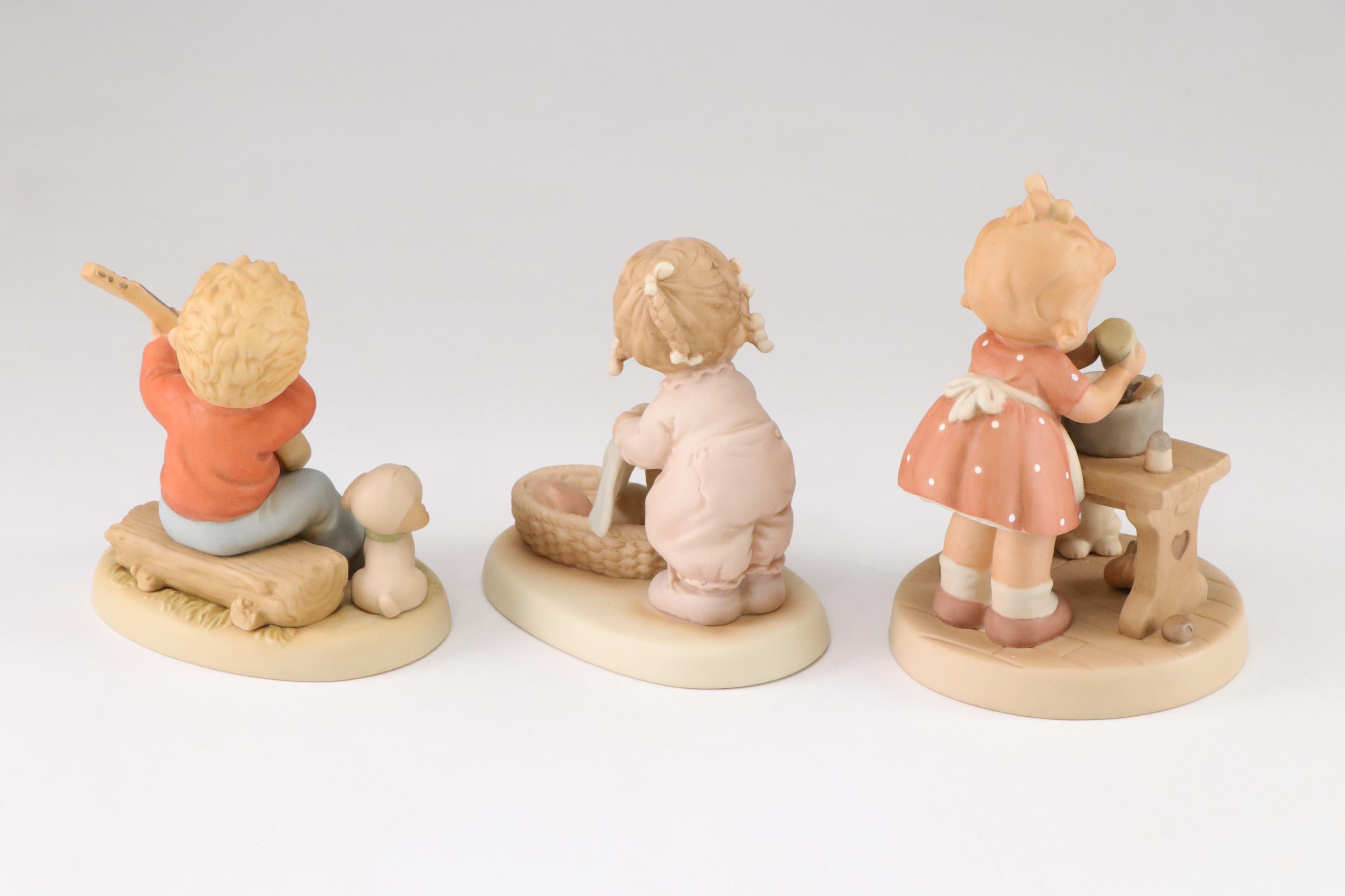 Enesco "Memories of Yesterday" Bisque Figurine Collection
