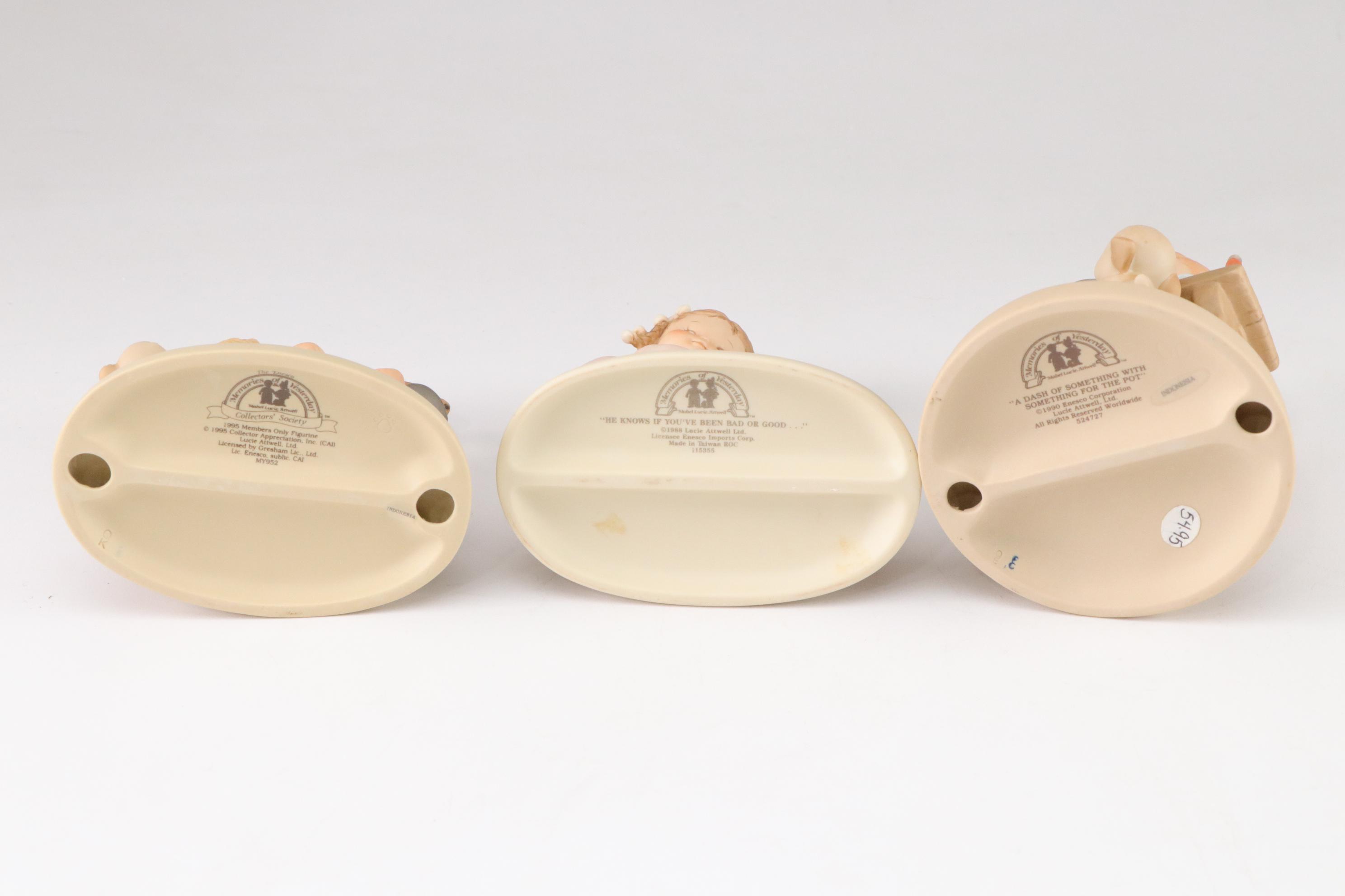 Enesco "Memories of Yesterday" Bisque Figurine Collection