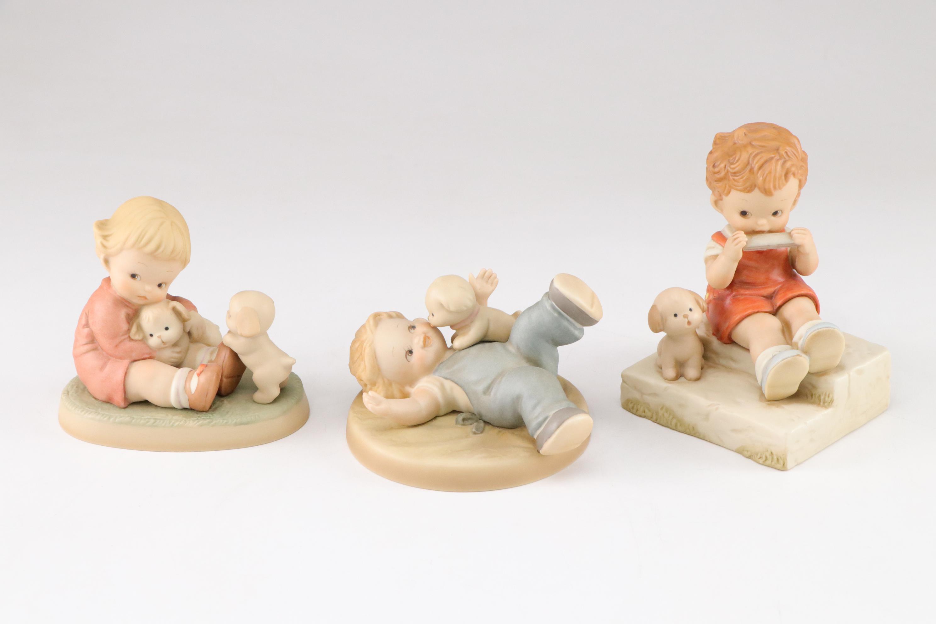 Enesco "Memories of Yesterday" Bisque Figurine Collection