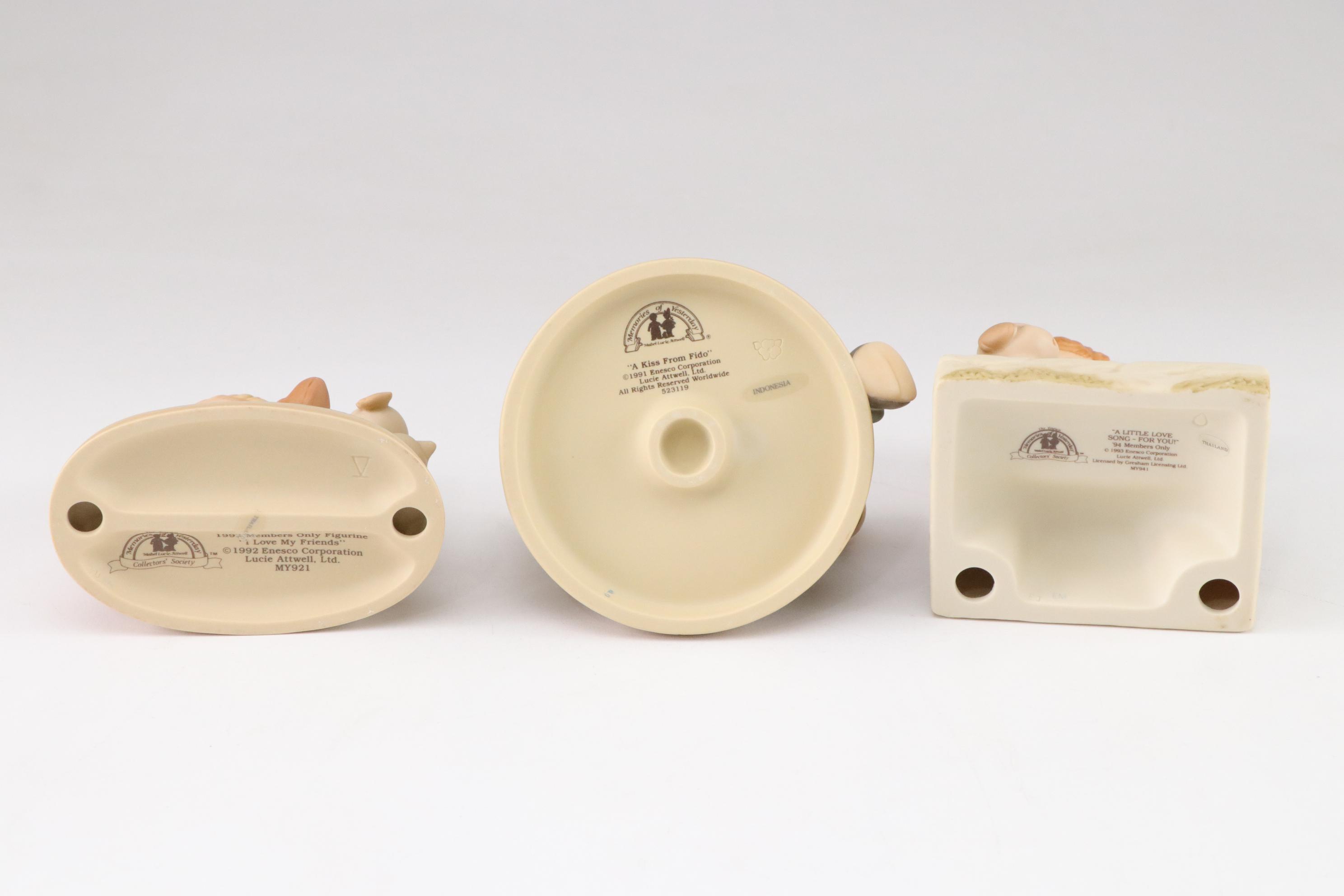 Enesco "Memories of Yesterday" Bisque Figurine Collection