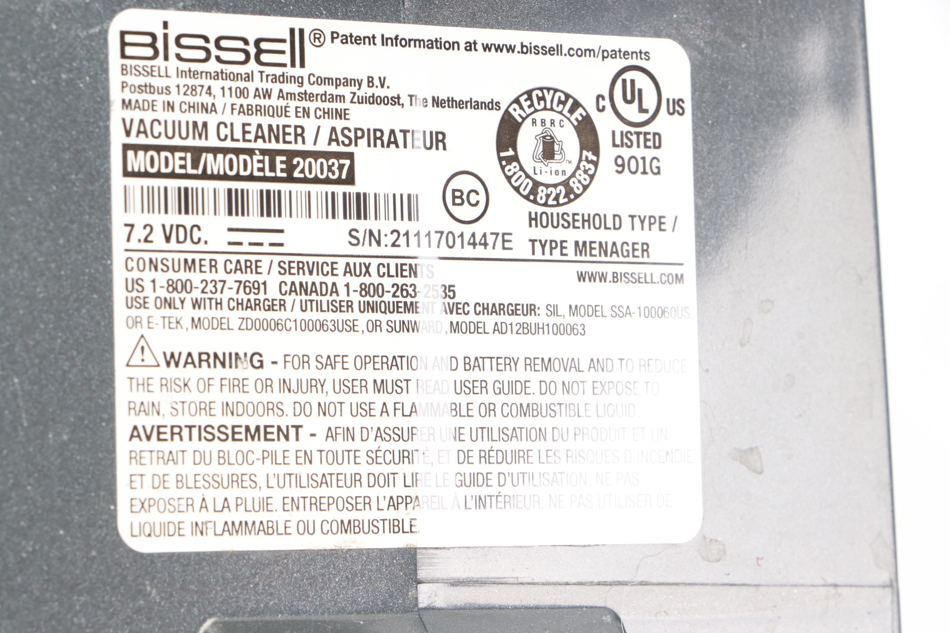 Bissell Pet Stain Eraser Handheld Carpet Cleaner Vacuum