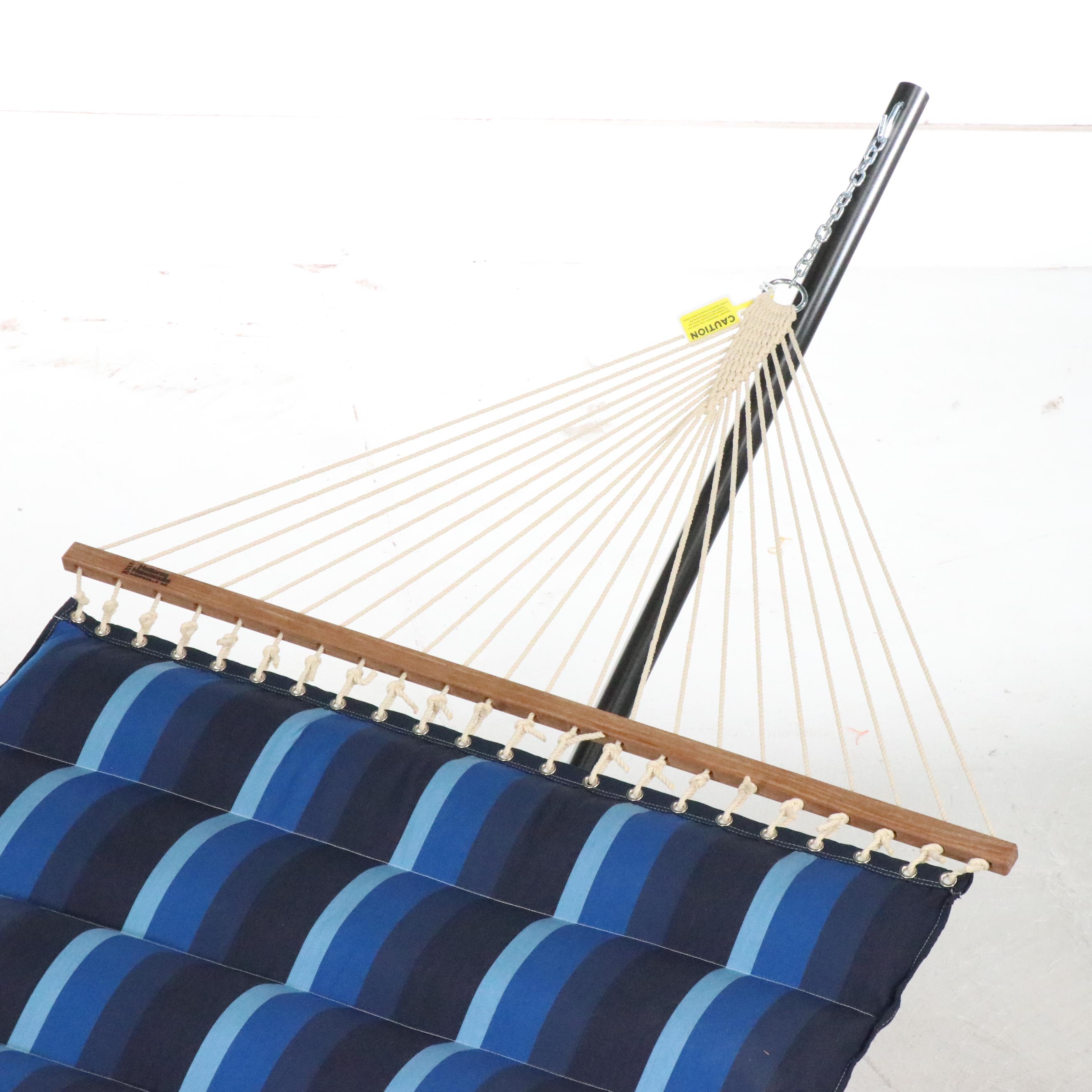 Hatteras Hammocks Duracord Quilted Hammock with Metal Stand