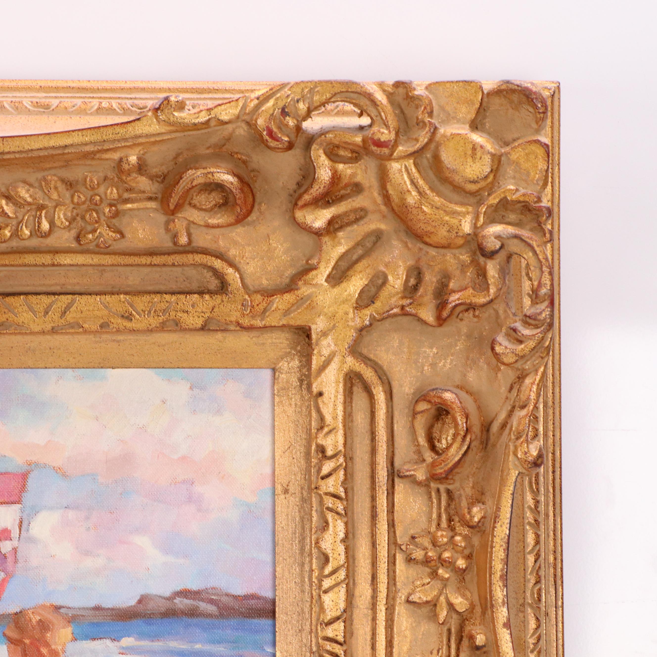 Rose Aimee Guite Oil Painting of Figures Playing on the Beach