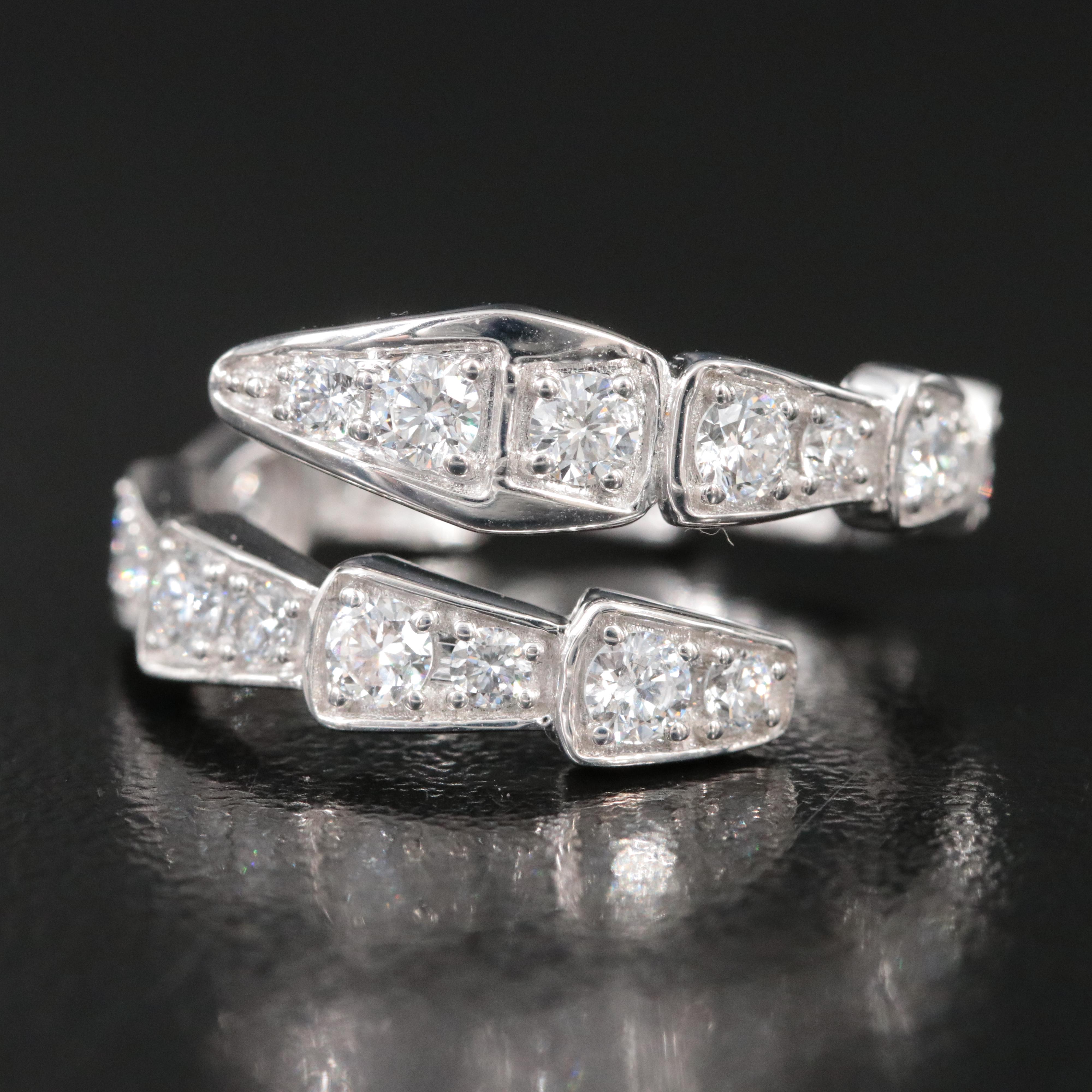 14K 1.29 CTW Lab Grown Diamond Wrap Ring