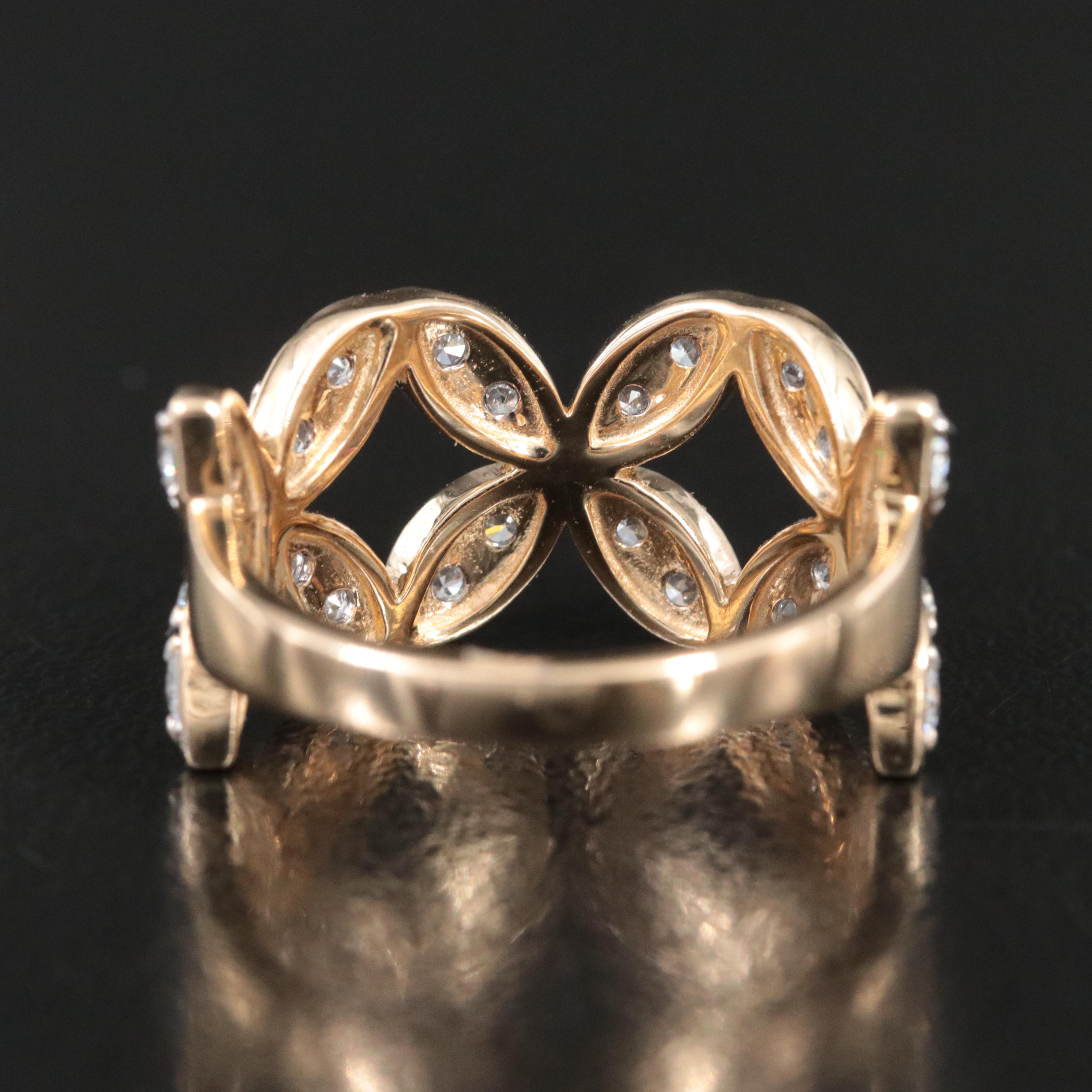 14K 1.50 CTW Lab Grown Diamond Flower Ring