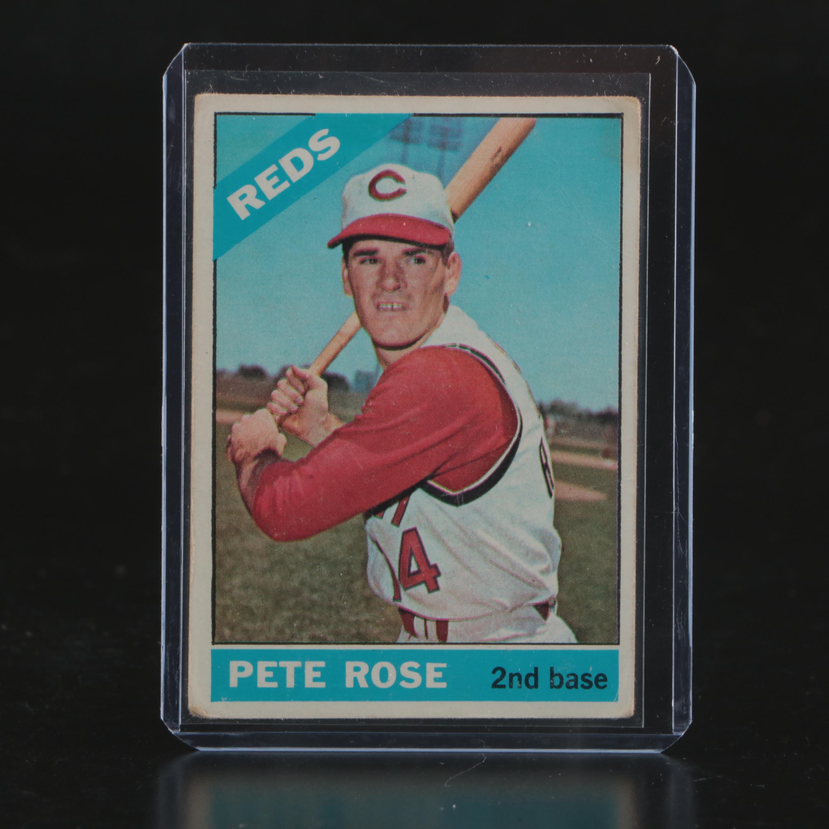 1966 Topps Pete Rose Cincinnati Reds Baseball Card