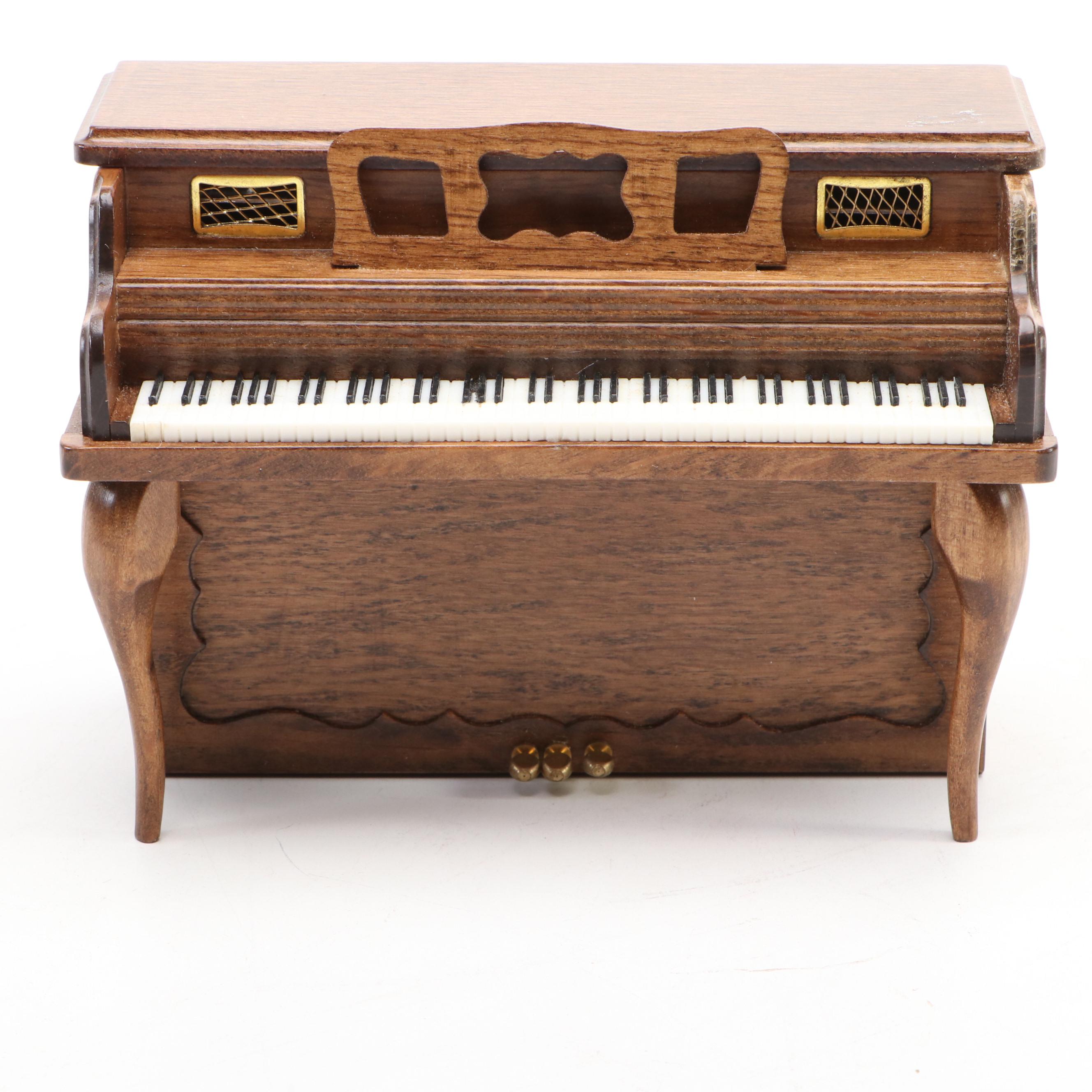 Albert E. Price Miniature Upright Piano AM Radio