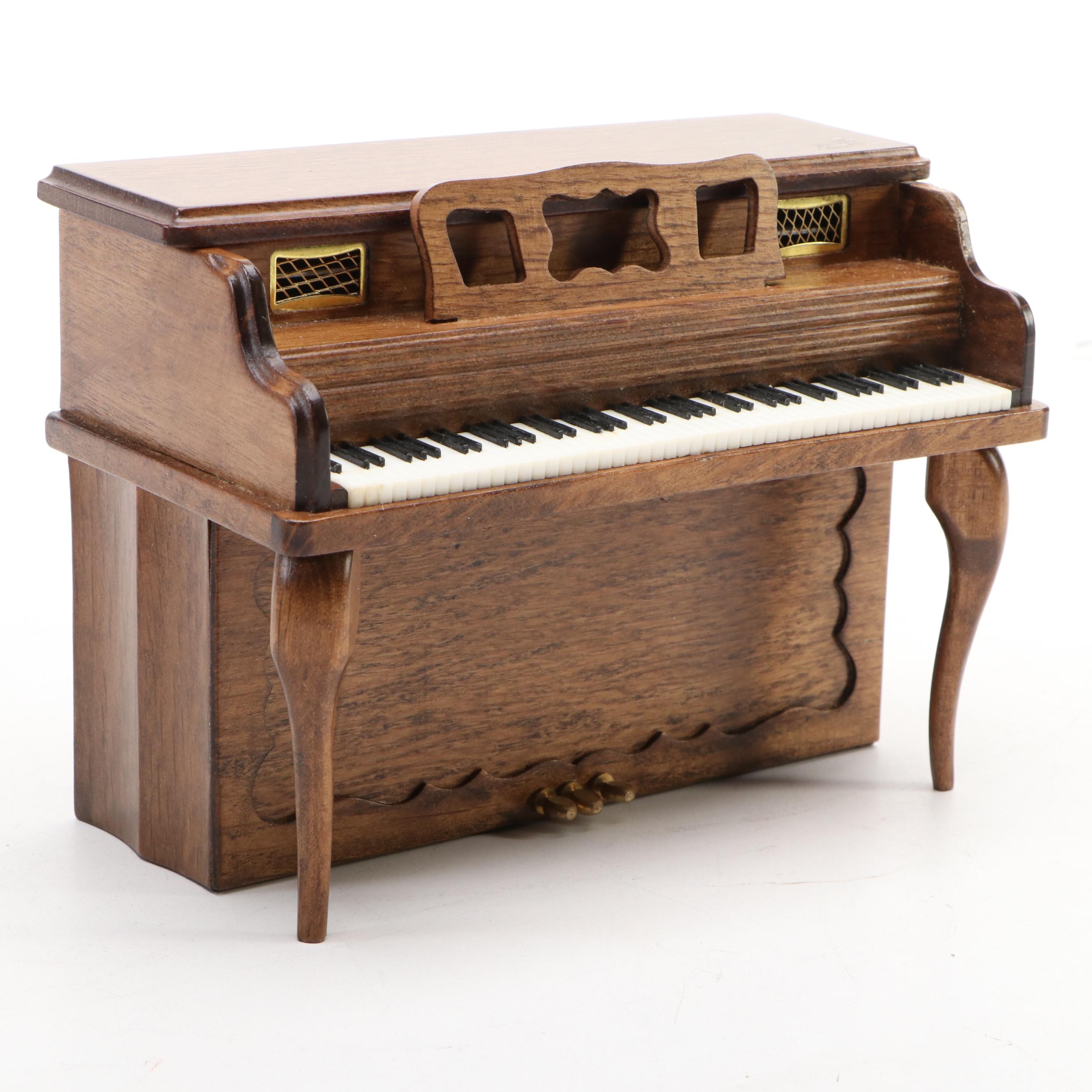 Albert E. Price Miniature Upright Piano AM Radio