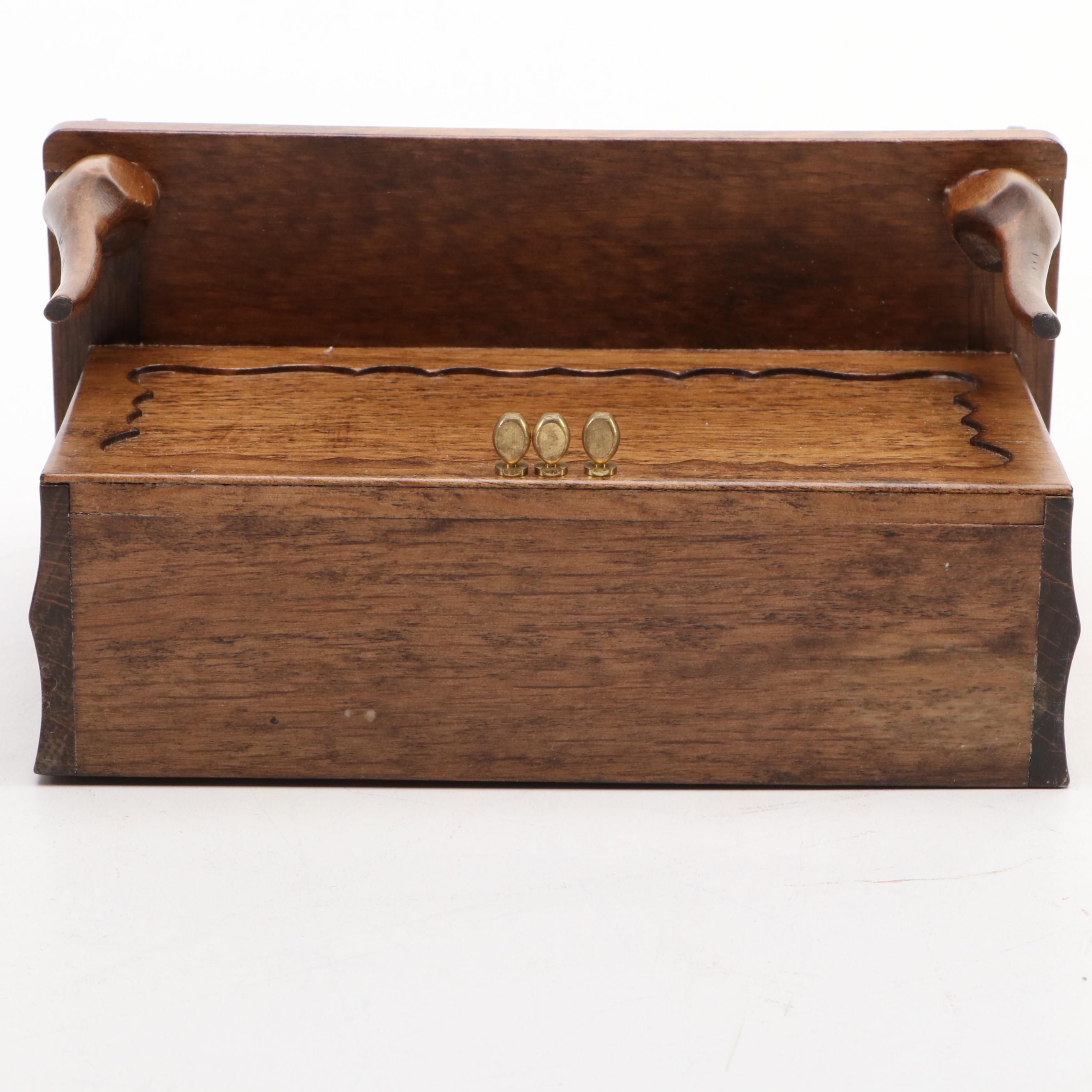 Albert E. Price Miniature Upright Piano AM Radio