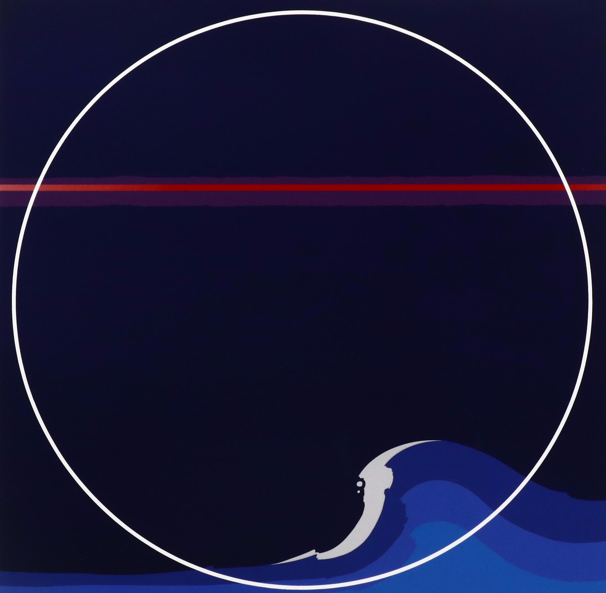 Thomas Whelan Benton Abstract Serigraph "White Cap," 1979