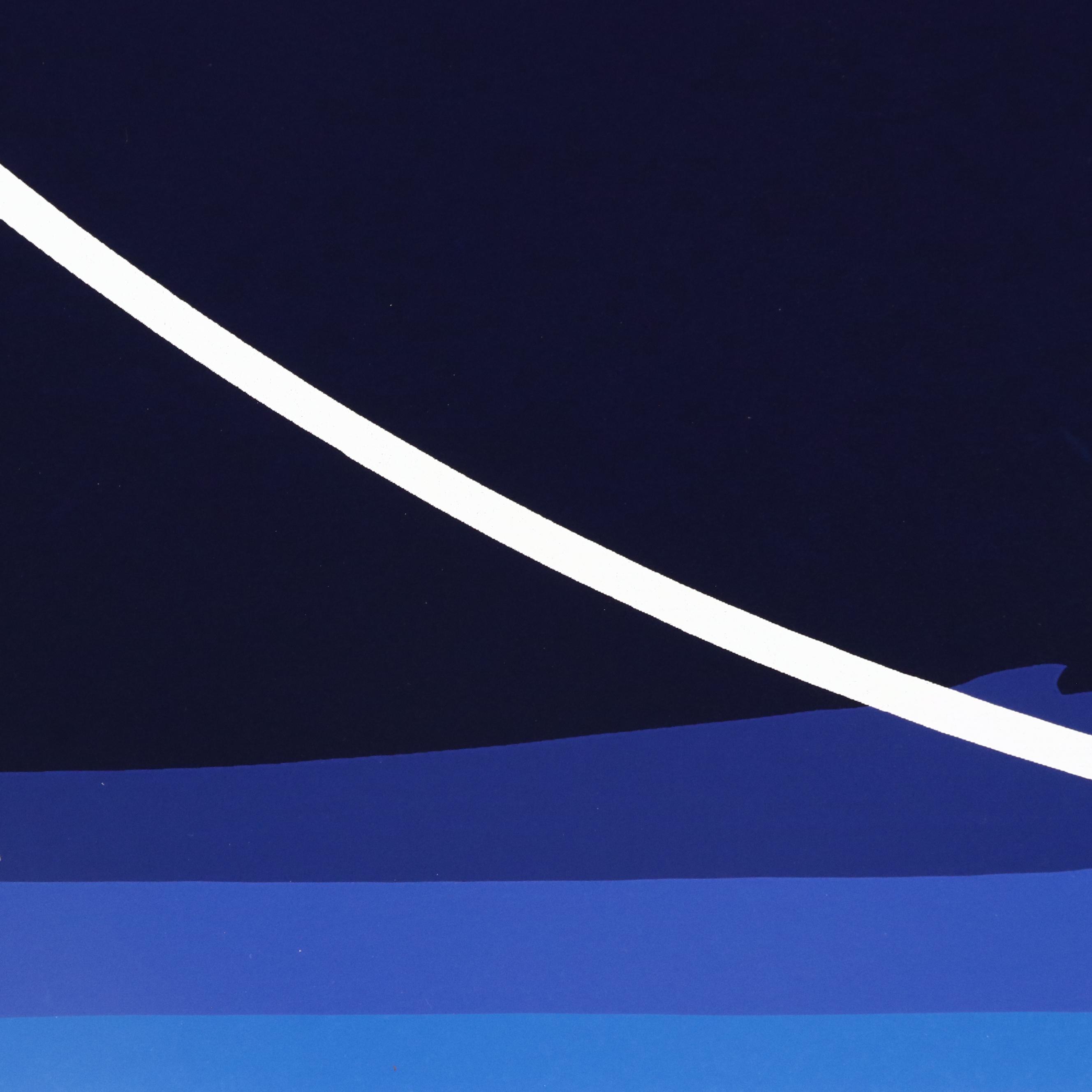 Thomas Whelan Benton Abstract Serigraph "White Cap," 1979