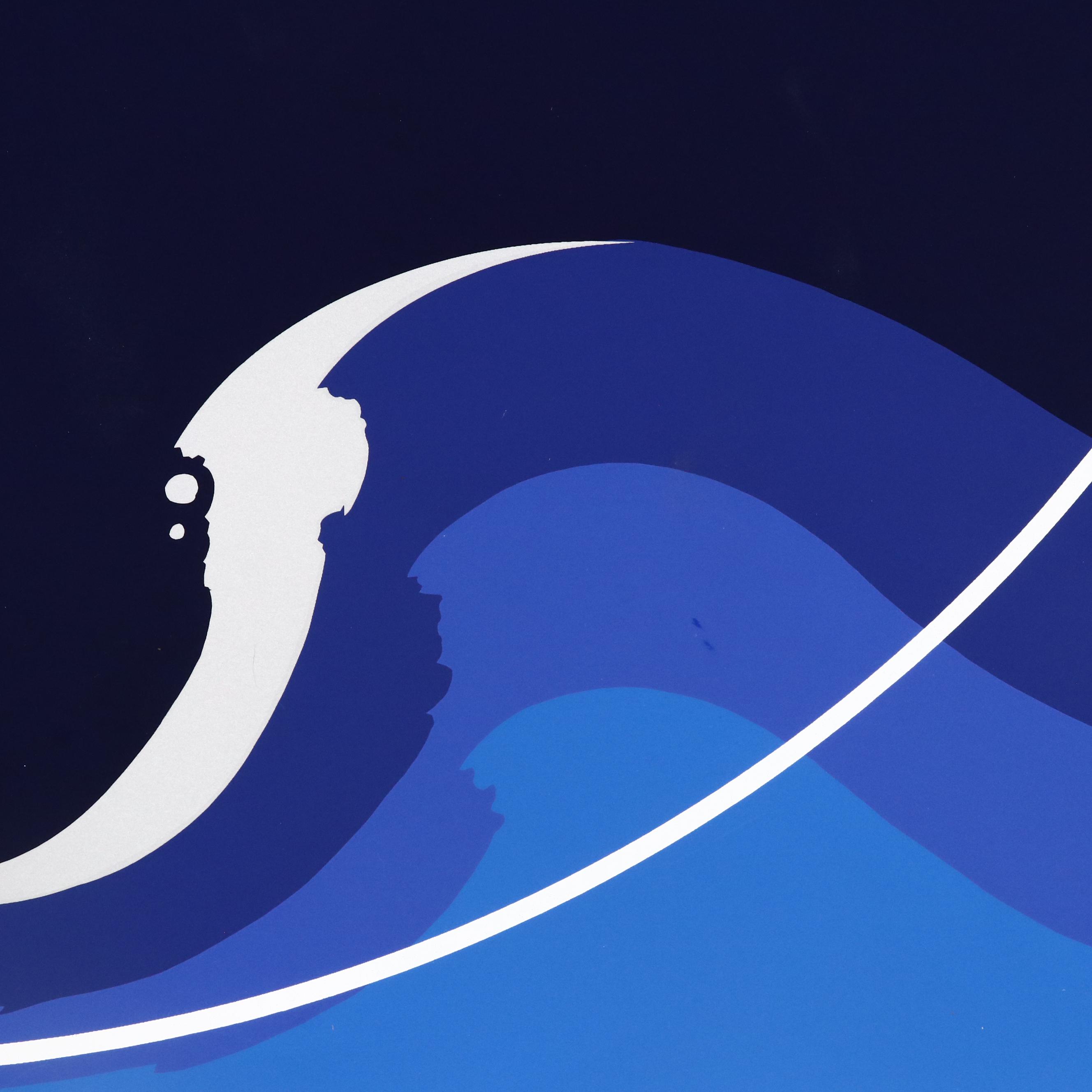 Thomas Whelan Benton Abstract Serigraph "White Cap," 1979