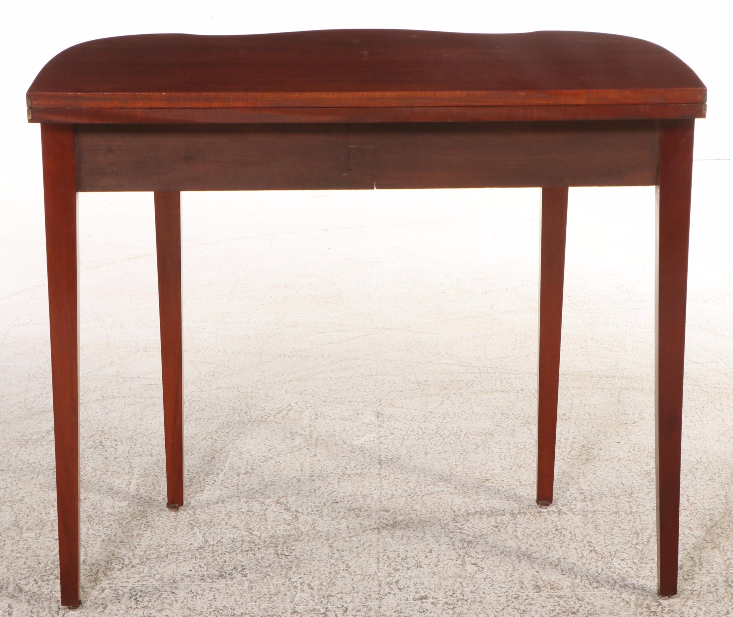 Hepplewhite Style Inlaid Mahogany Games Table, Late 19th/Early 20th Century