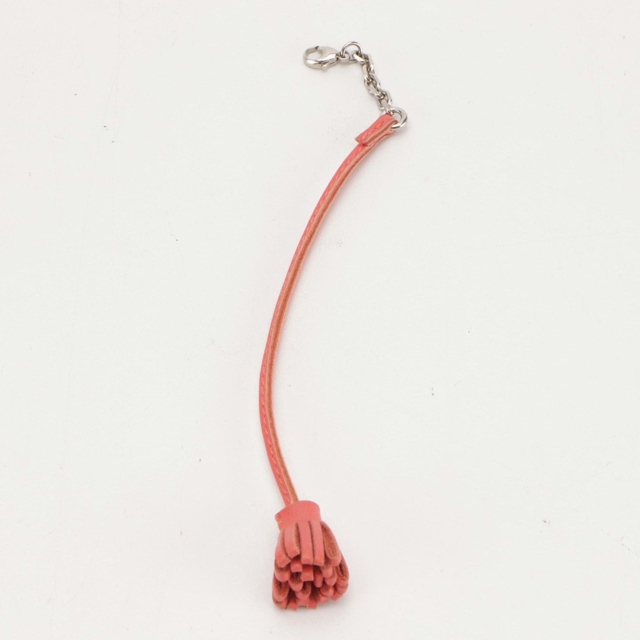 Hermès Carmencita Petit Pompom Charm/Page Marker in Red Lambskin Leather