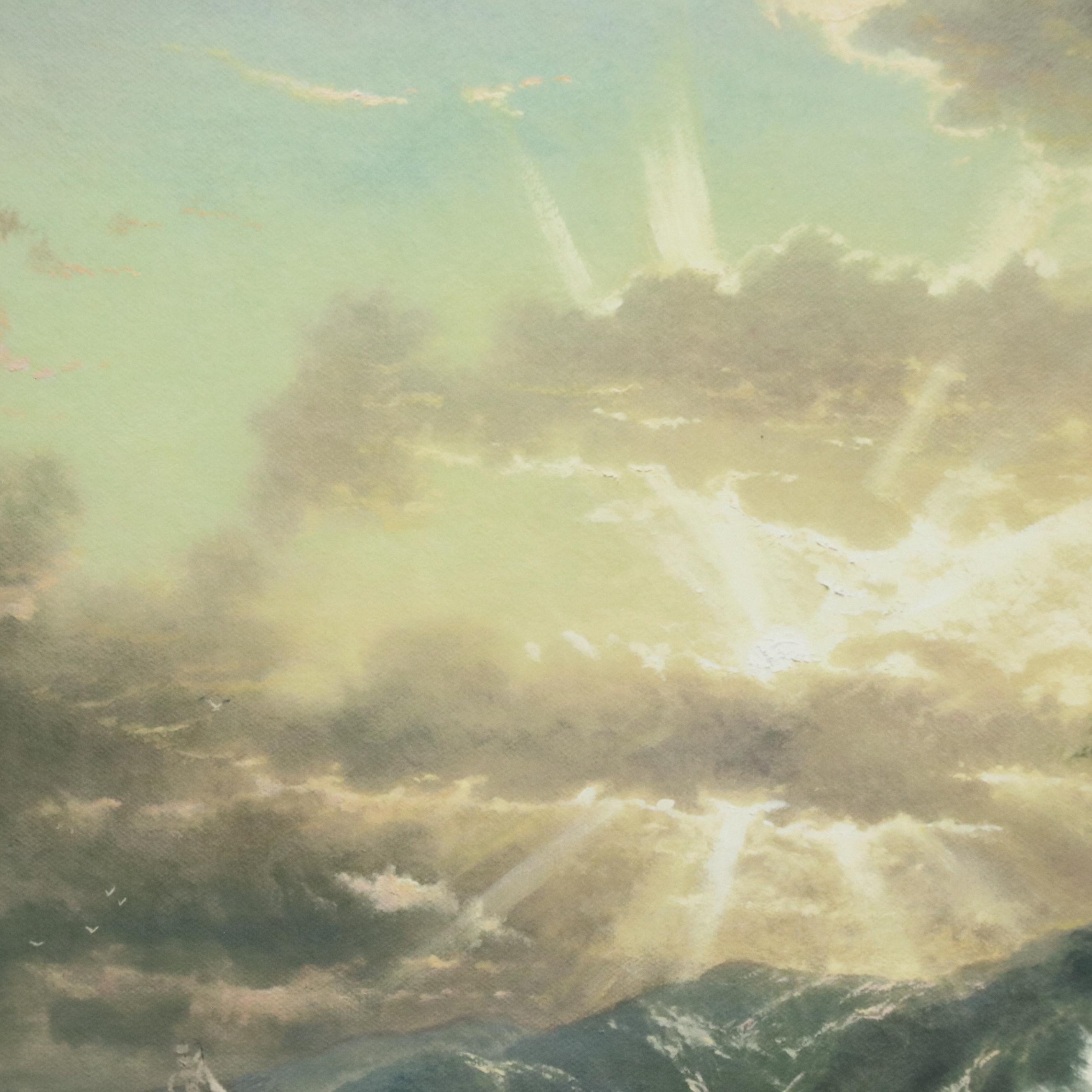 Offset Lithograph After Thomas Kinkade "A New Day Dawning"