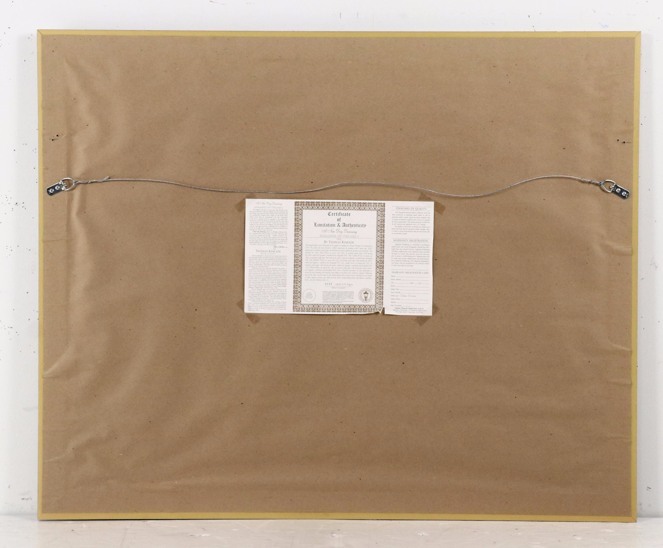 Offset Lithograph After Thomas Kinkade "A New Day Dawning"