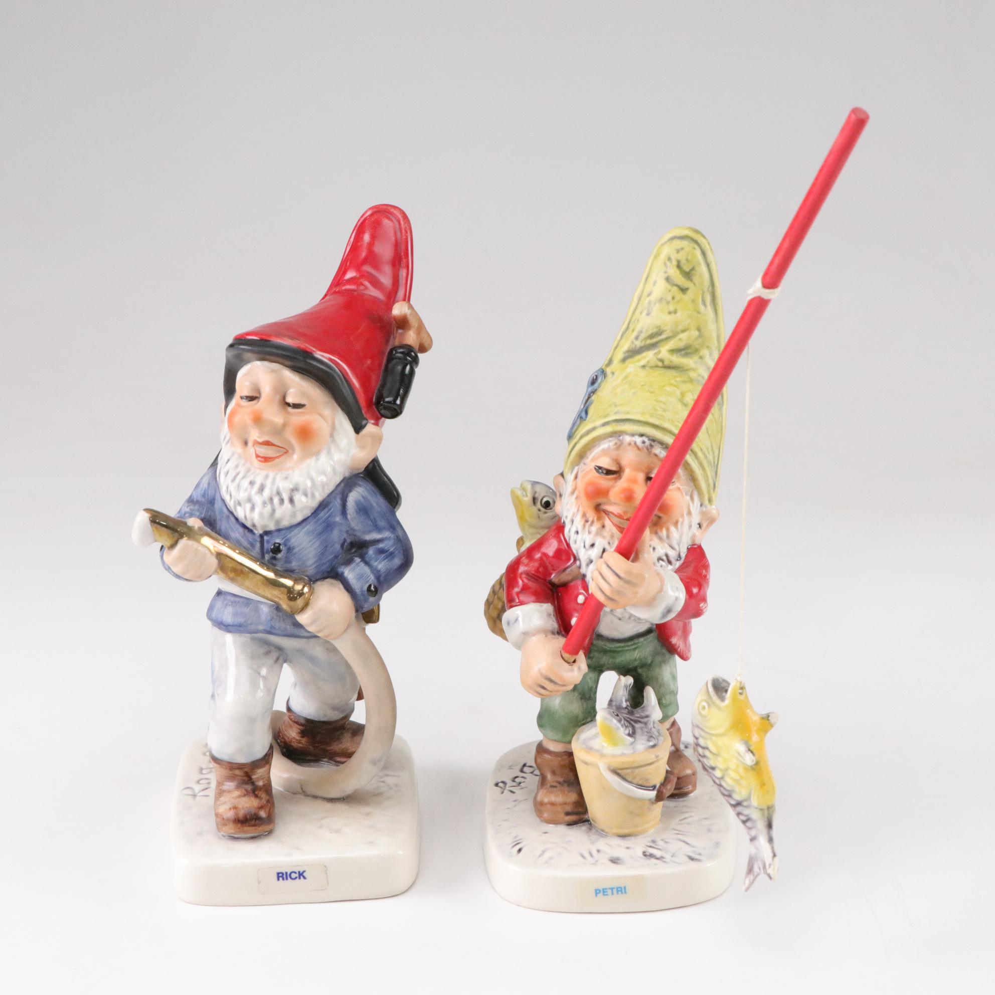 Goebel Co-Boy Gnome Porcelain Figurines, West Germany