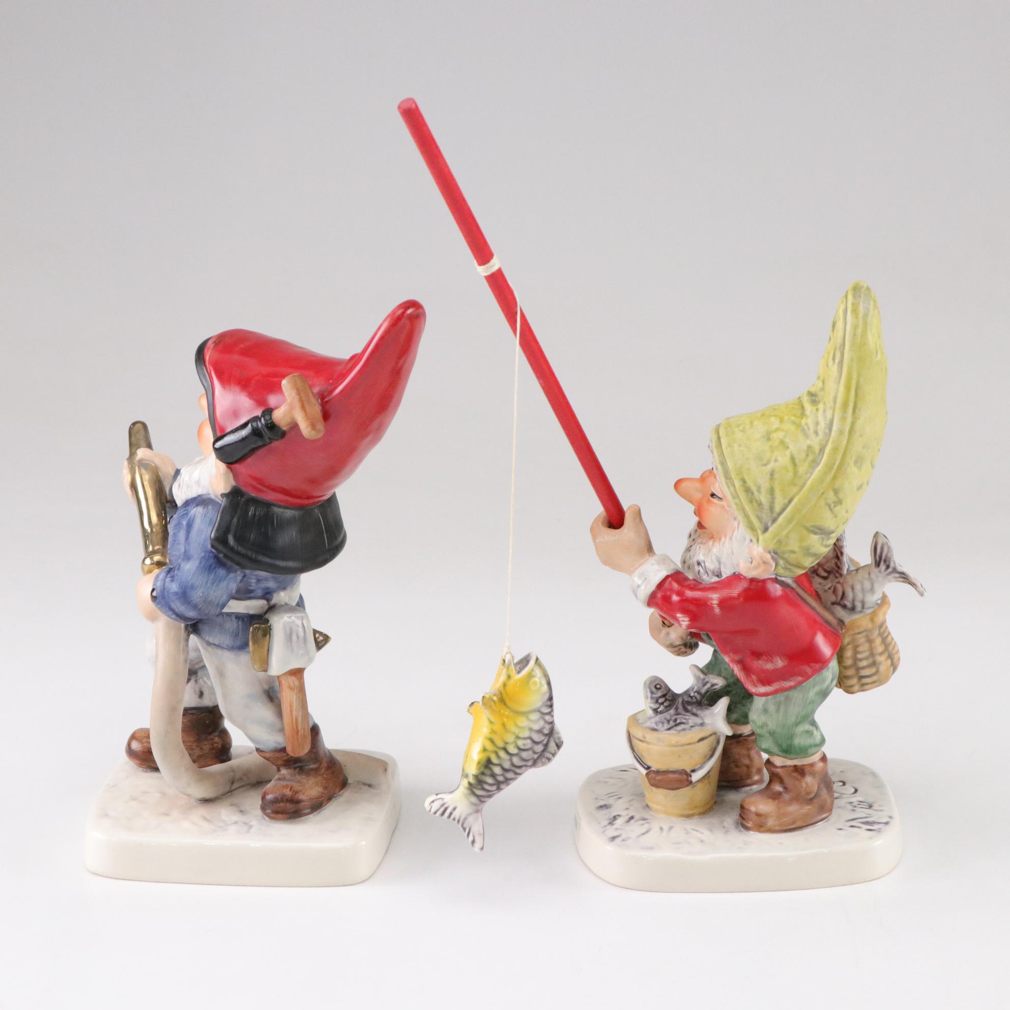 Goebel Co-Boy Gnome Porcelain Figurines, West Germany