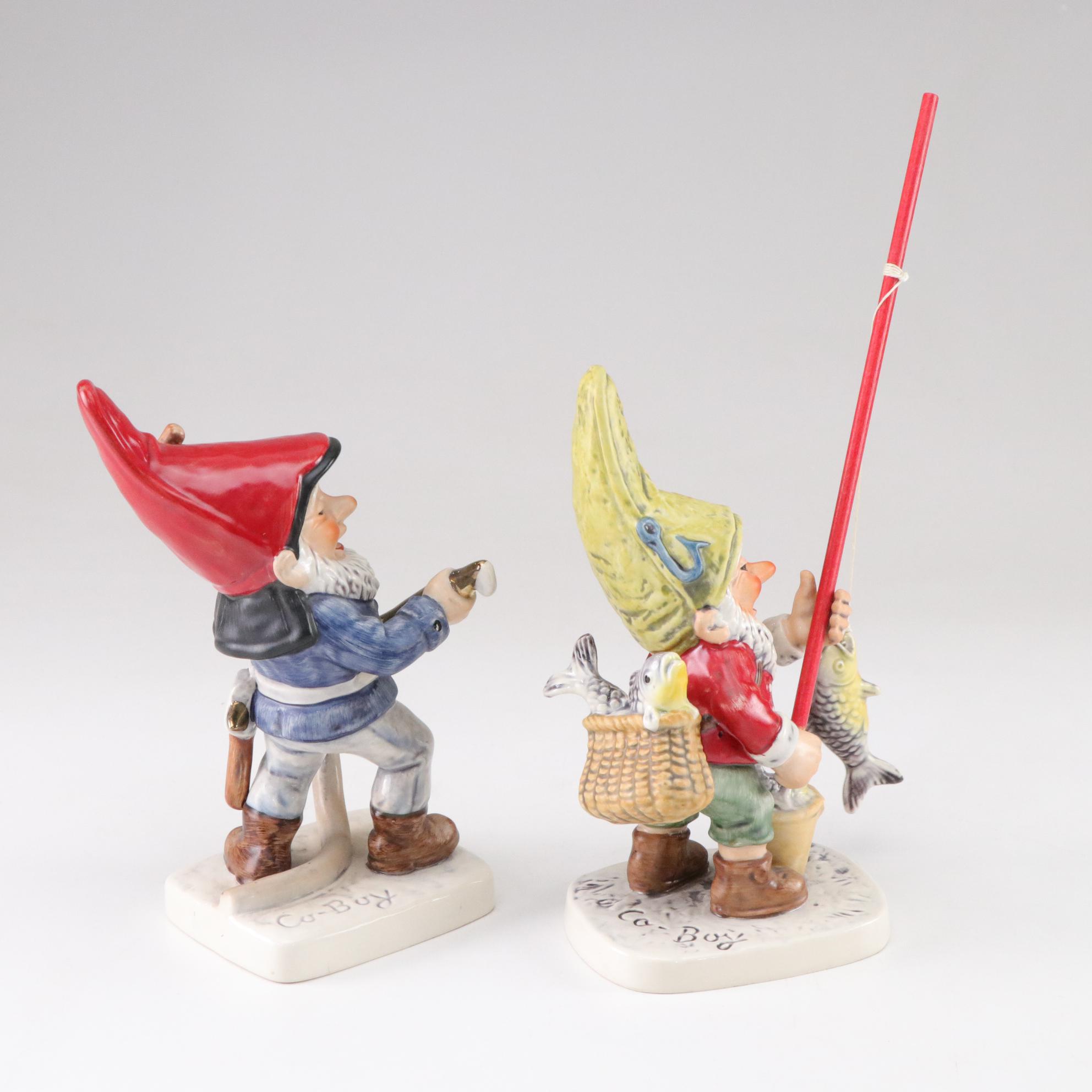 Goebel Co-Boy Gnome Porcelain Figurines, West Germany