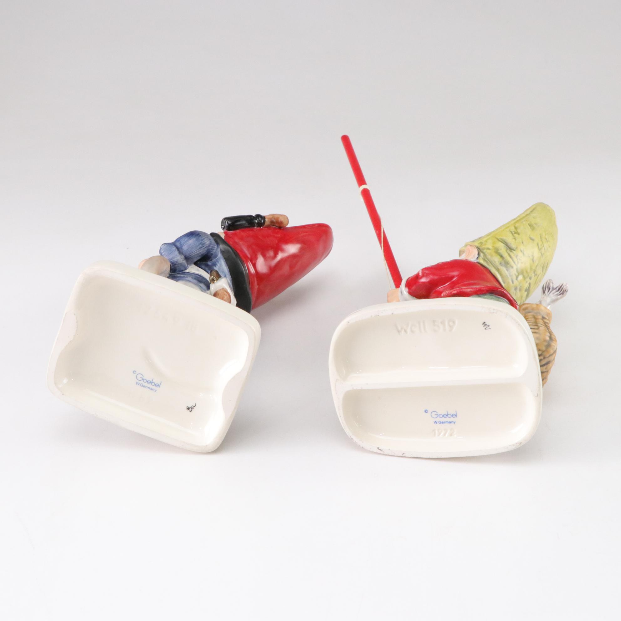 Goebel Co-Boy Gnome Porcelain Figurines, West Germany