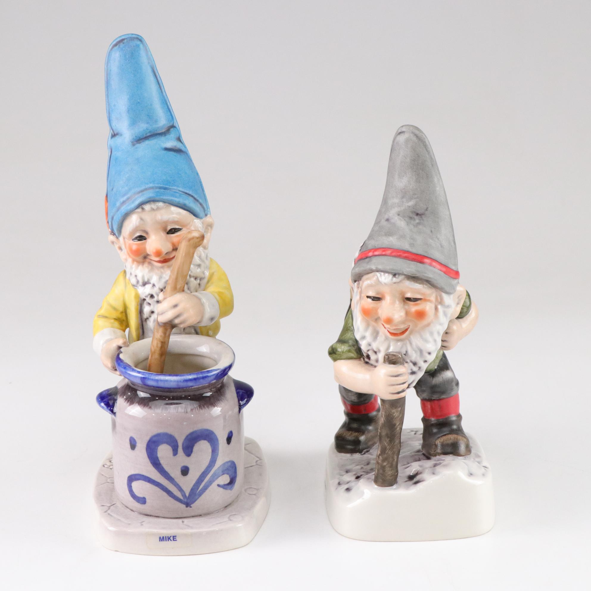 Goebel Co-Boy Gnome Porcelain Figurines, West Germany