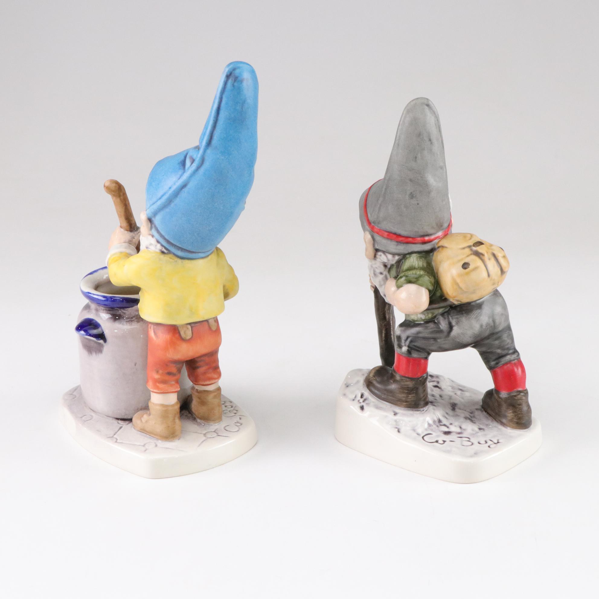 Goebel Co-Boy Gnome Porcelain Figurines, West Germany