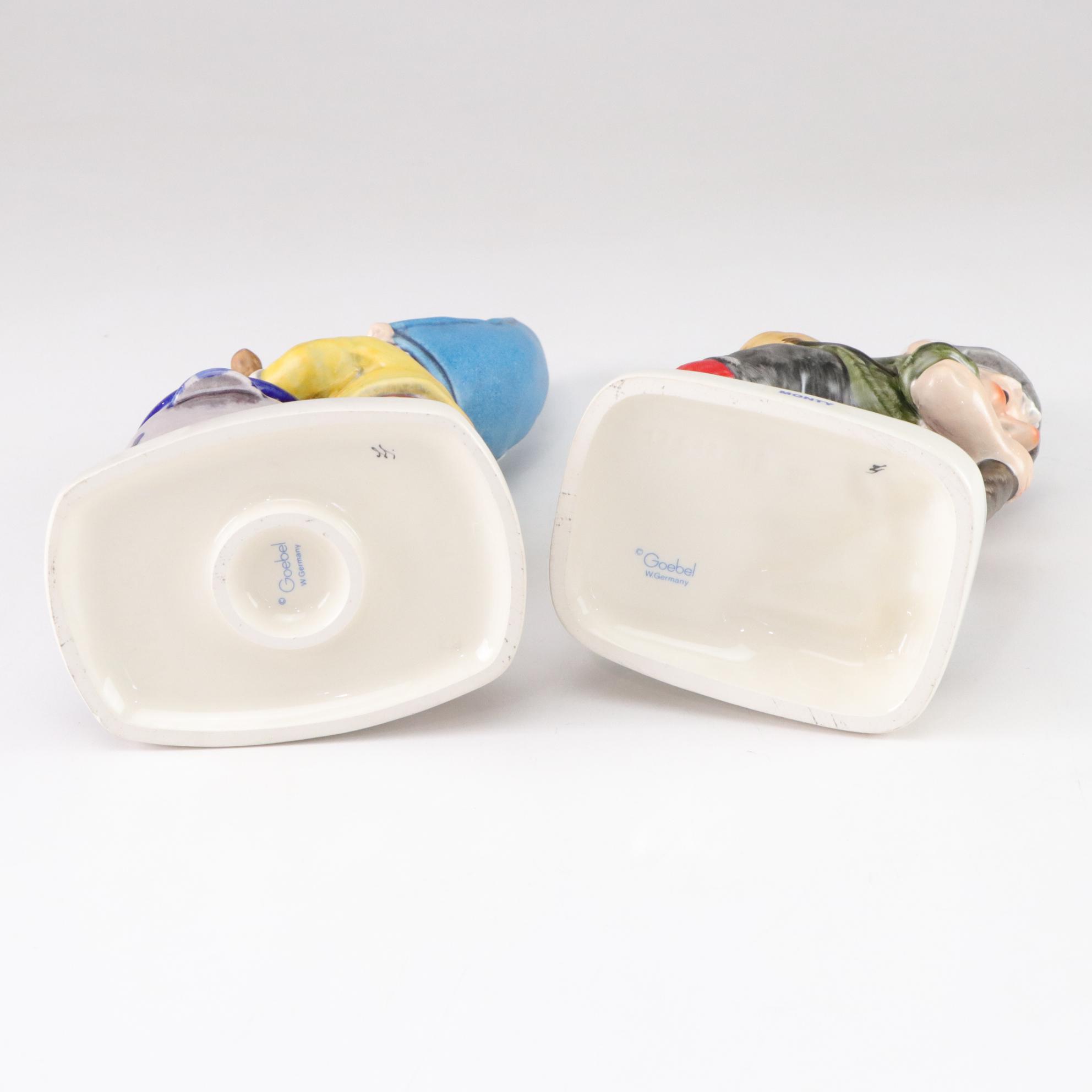 Goebel Co-Boy Gnome Porcelain Figurines, West Germany