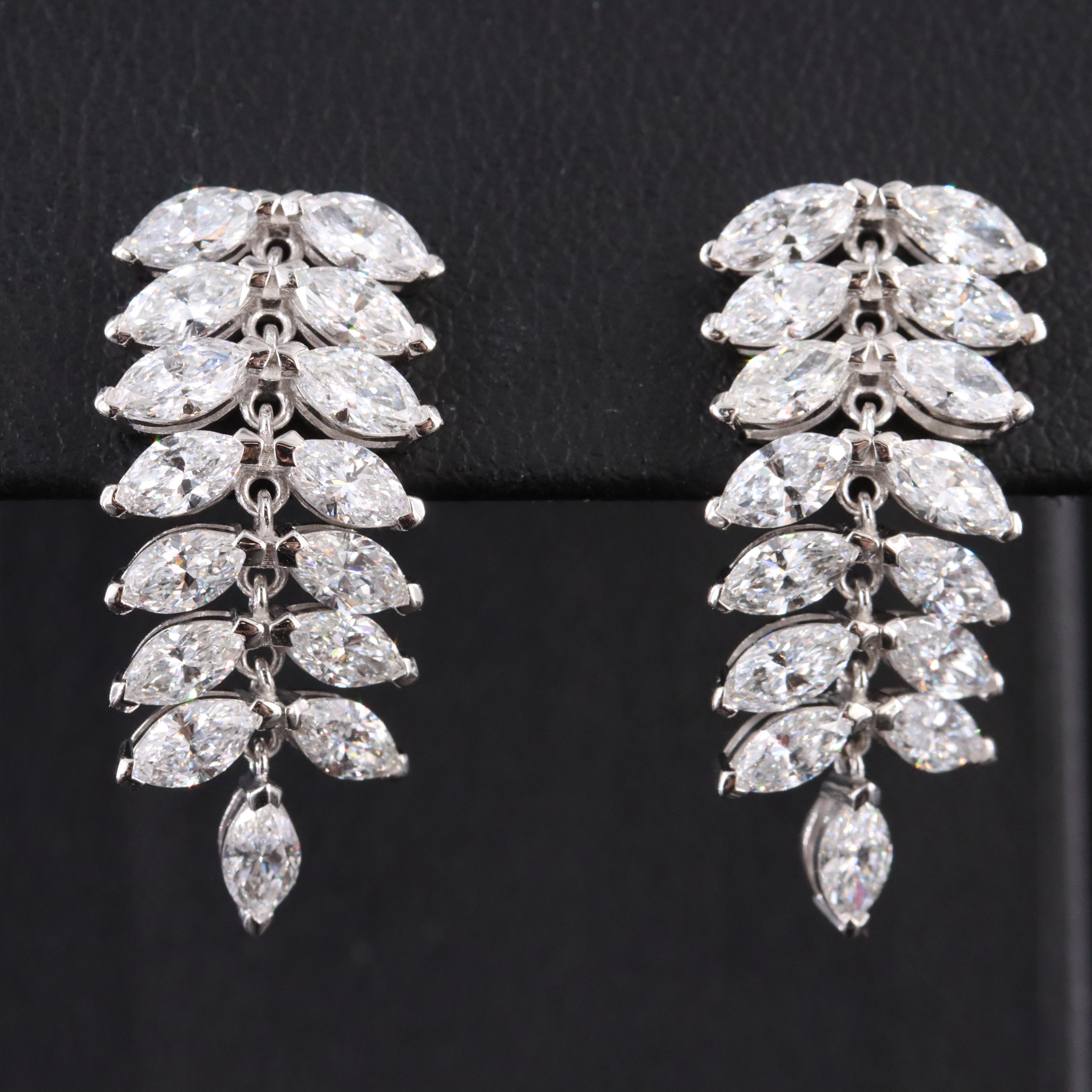 14K 3.50 CTW Lab Grown Diamond Dangle Earrings