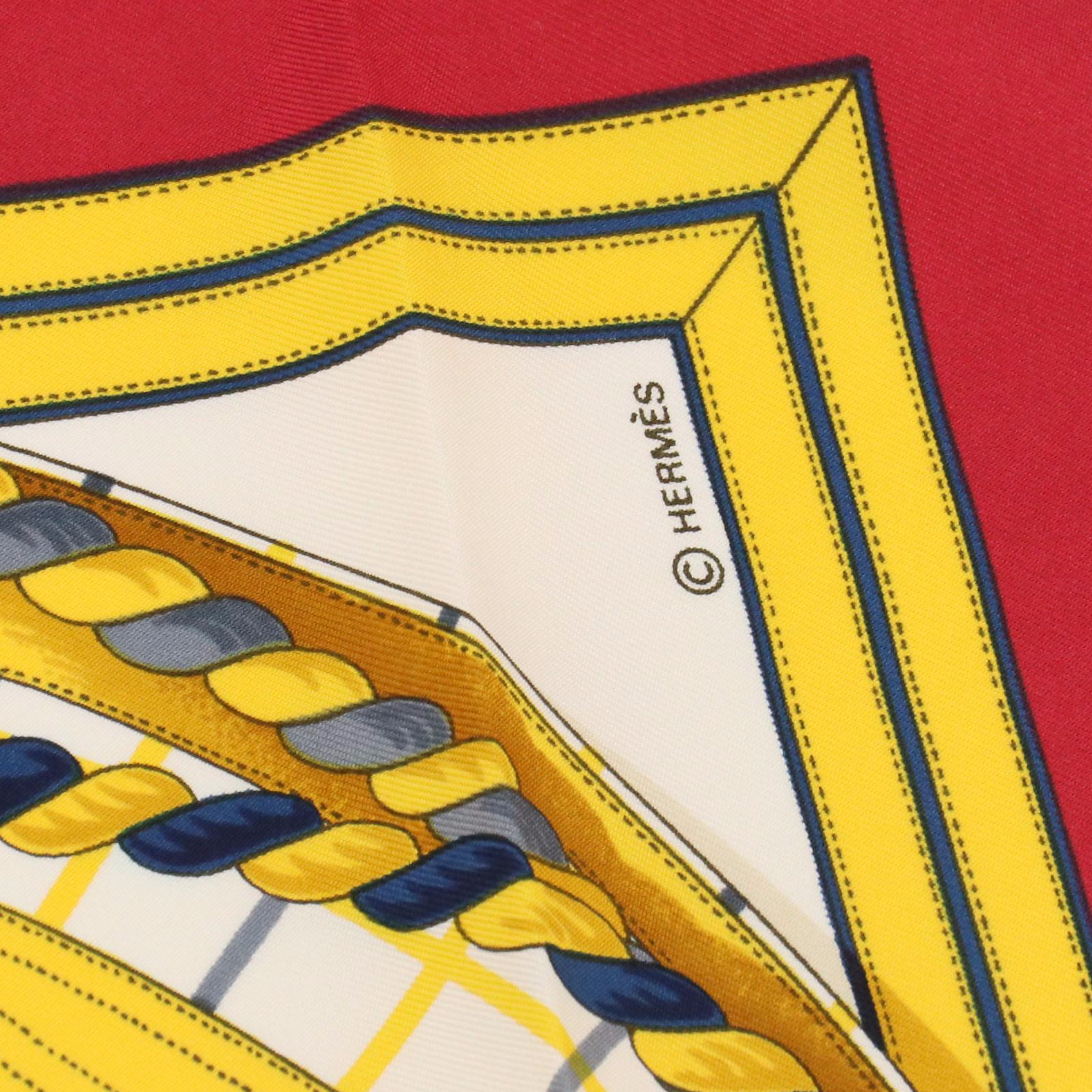 Hermès "Grand Tenue" Scarf 90 in Silk Jacquard