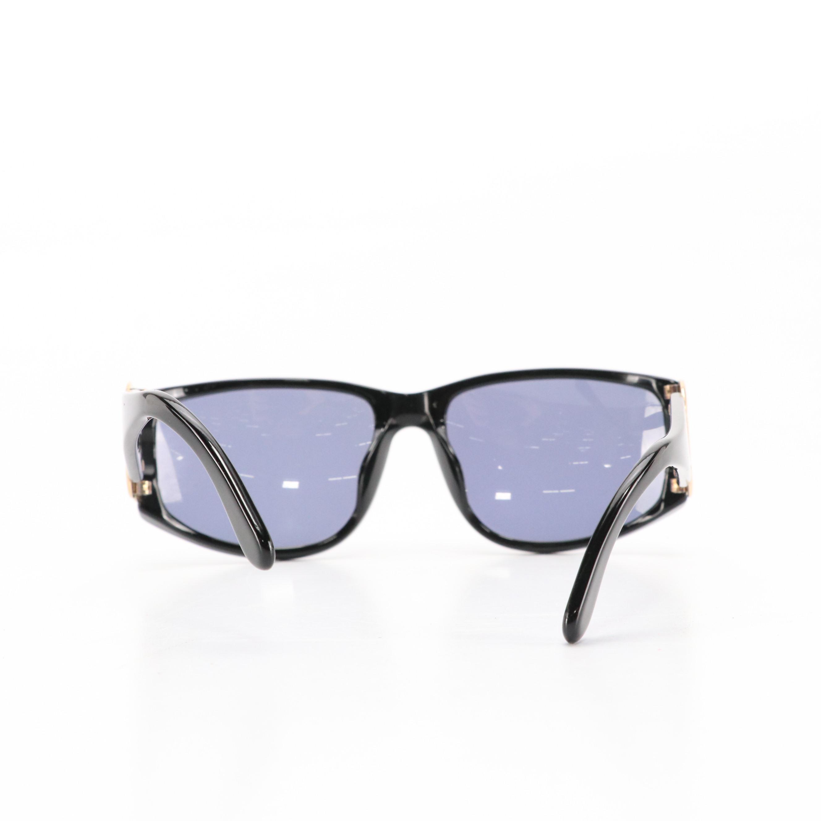 Chanel 02461 94305 Black/Gold CC Coco Mark Square Sunglasses in Case