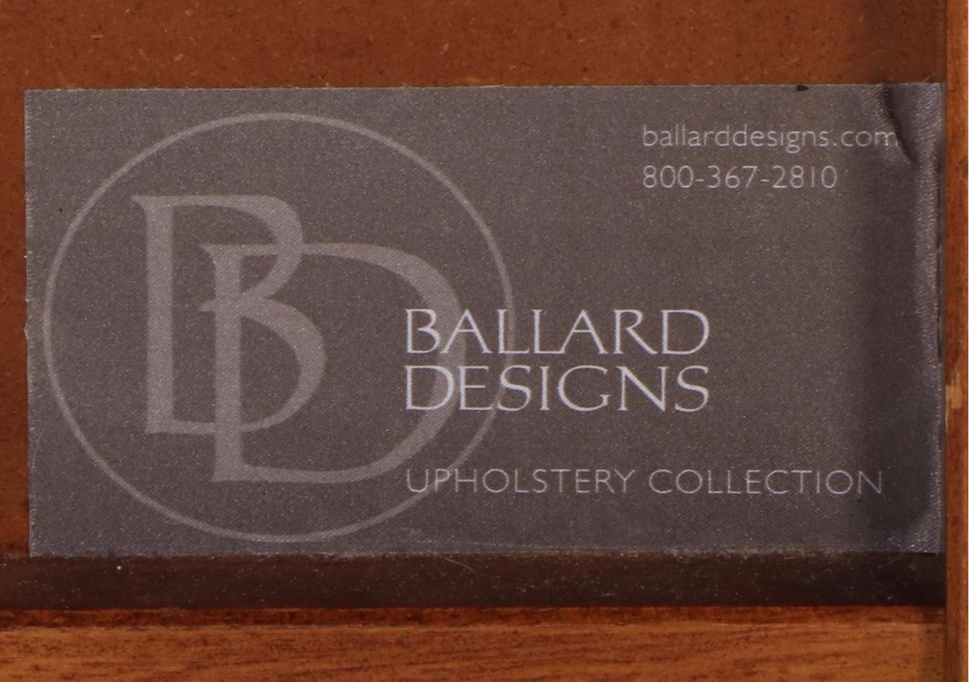 Ballard Designs Upholstered and Carved Wood Queen Size Headboard