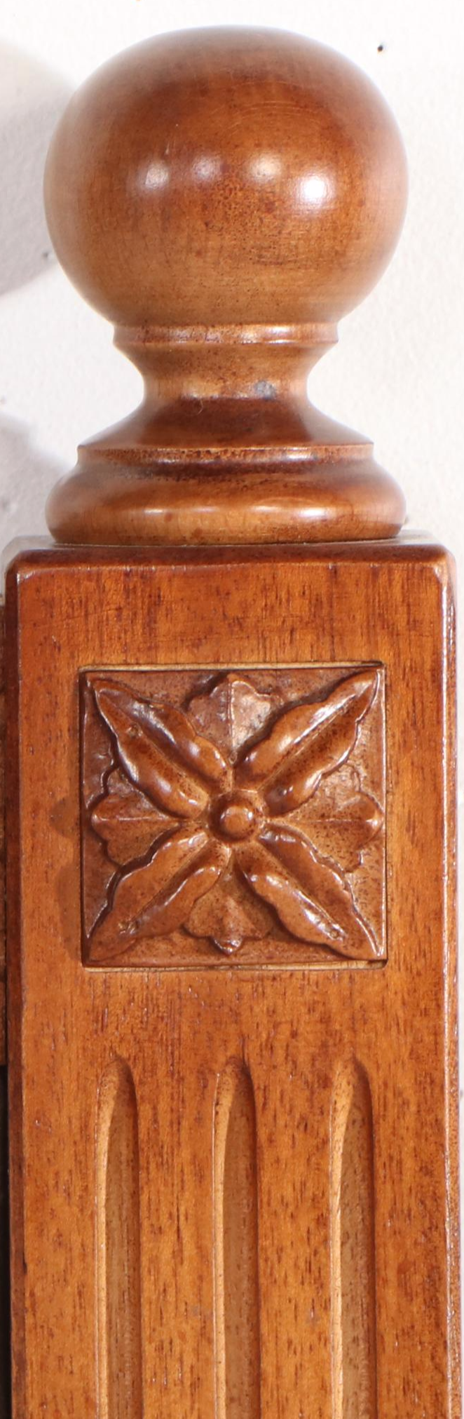 Ballard Designs Upholstered and Carved Wood Queen Size Headboard