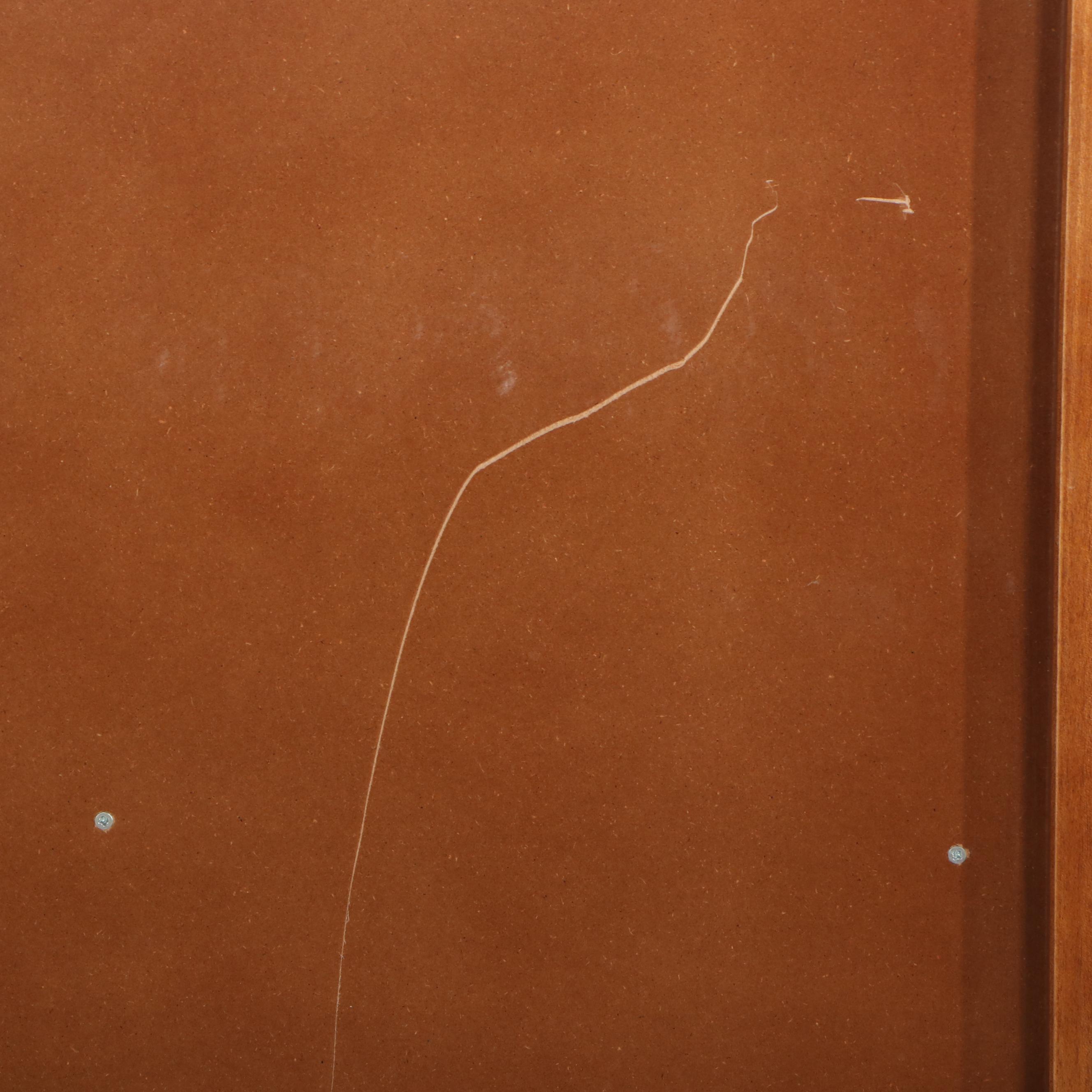 Ballard Designs Upholstered and Carved Wood Queen Size Headboard