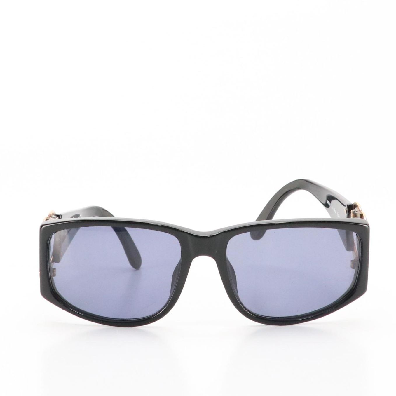 Chanel 02461 94305 Black/Gold CC Coco Mark Square Sunglasses in Case