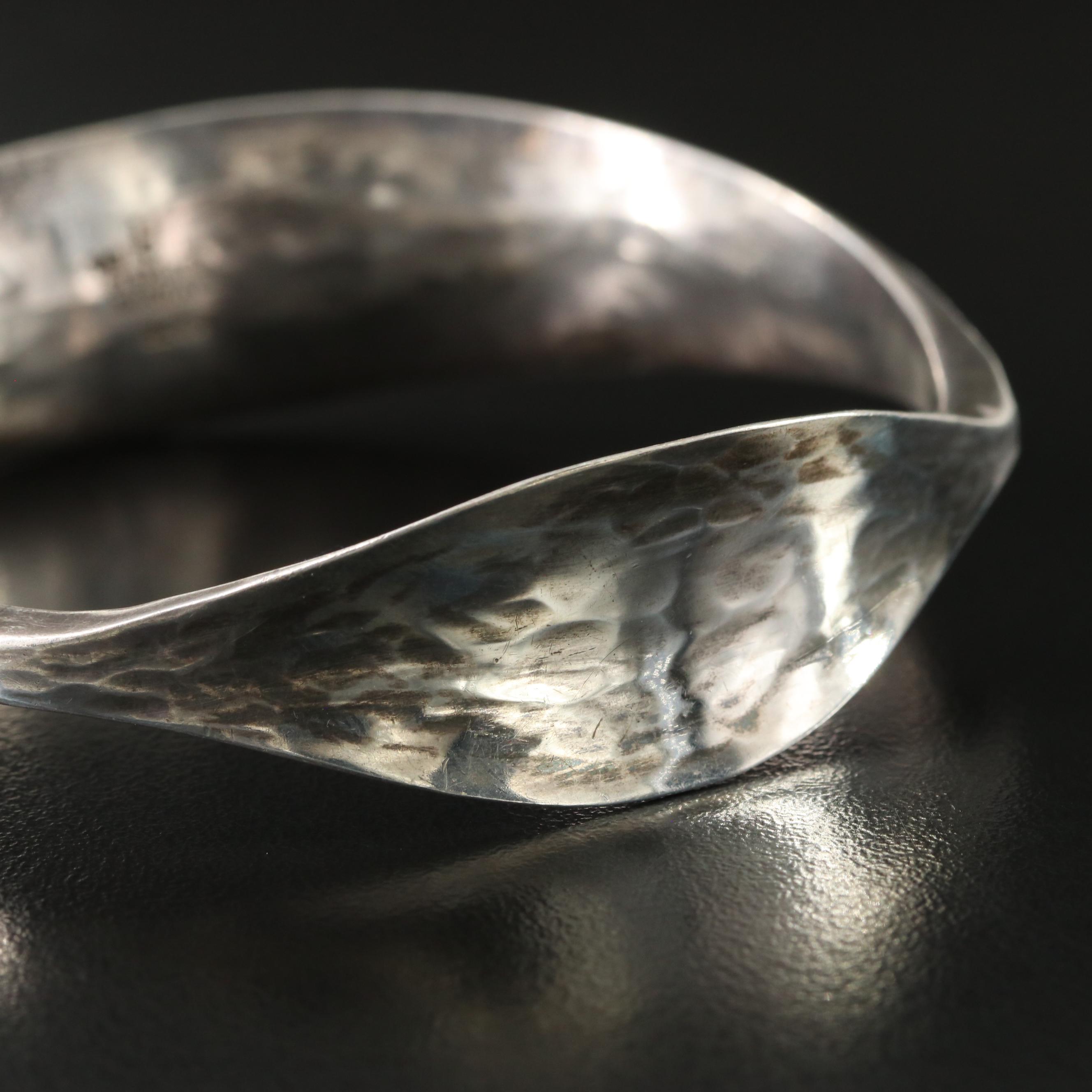 Norwegian Tone Vigeland and Ragnar Hansen for PLUS Sterling Hammered Bangle