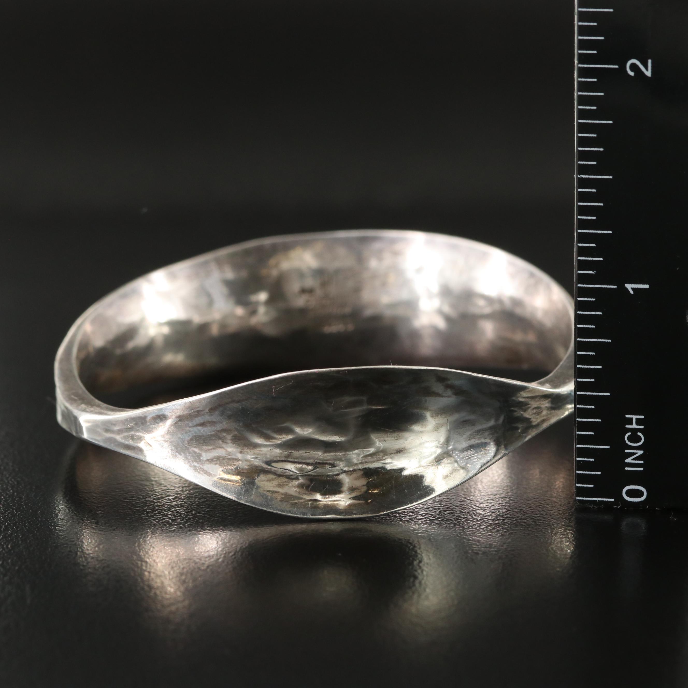 Norwegian Tone Vigeland and Ragnar Hansen for PLUS Sterling Hammered Bangle