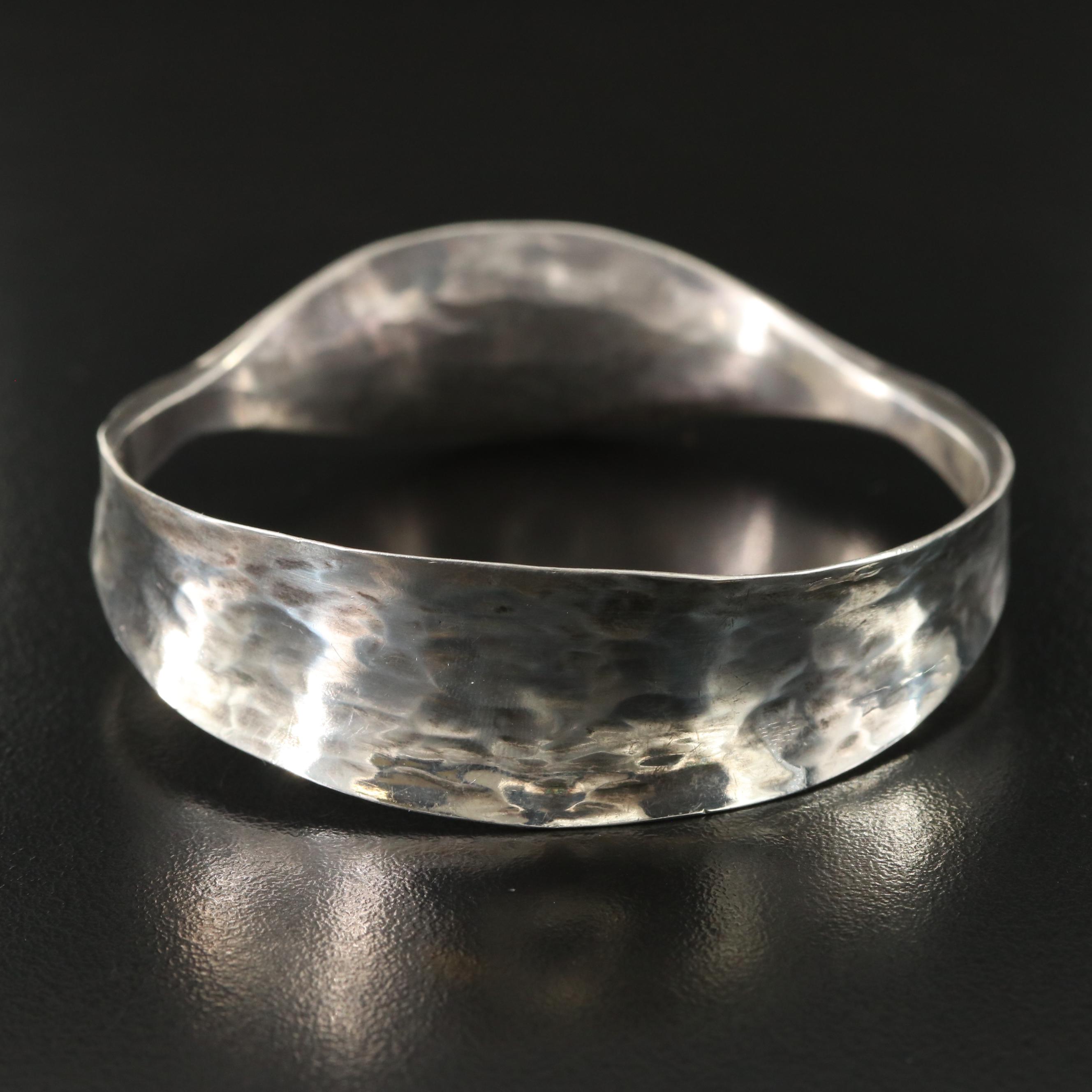 Norwegian Tone Vigeland and Ragnar Hansen for PLUS Sterling Hammered Bangle