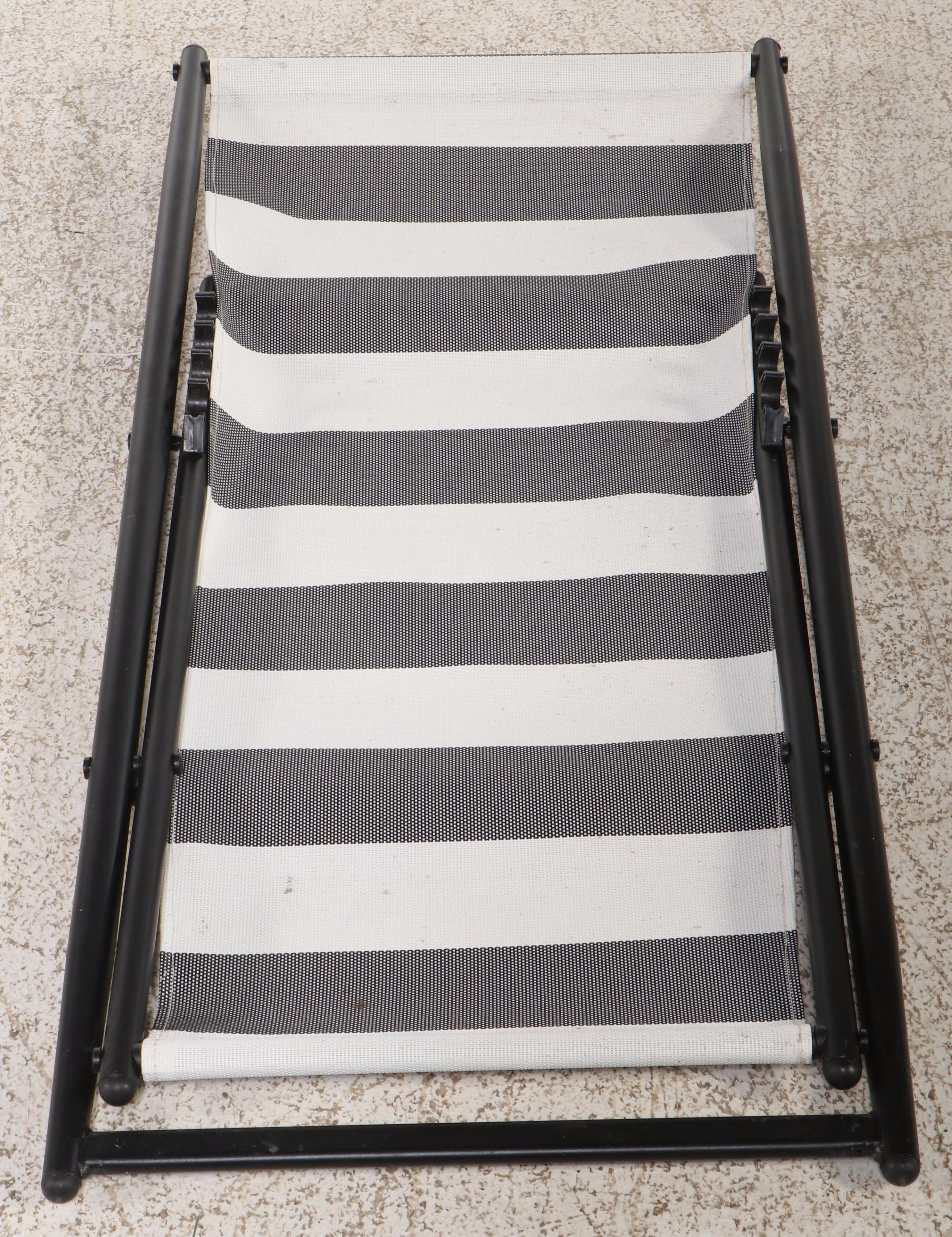 Set of Five Tubular Metal Folding Patio Chairs