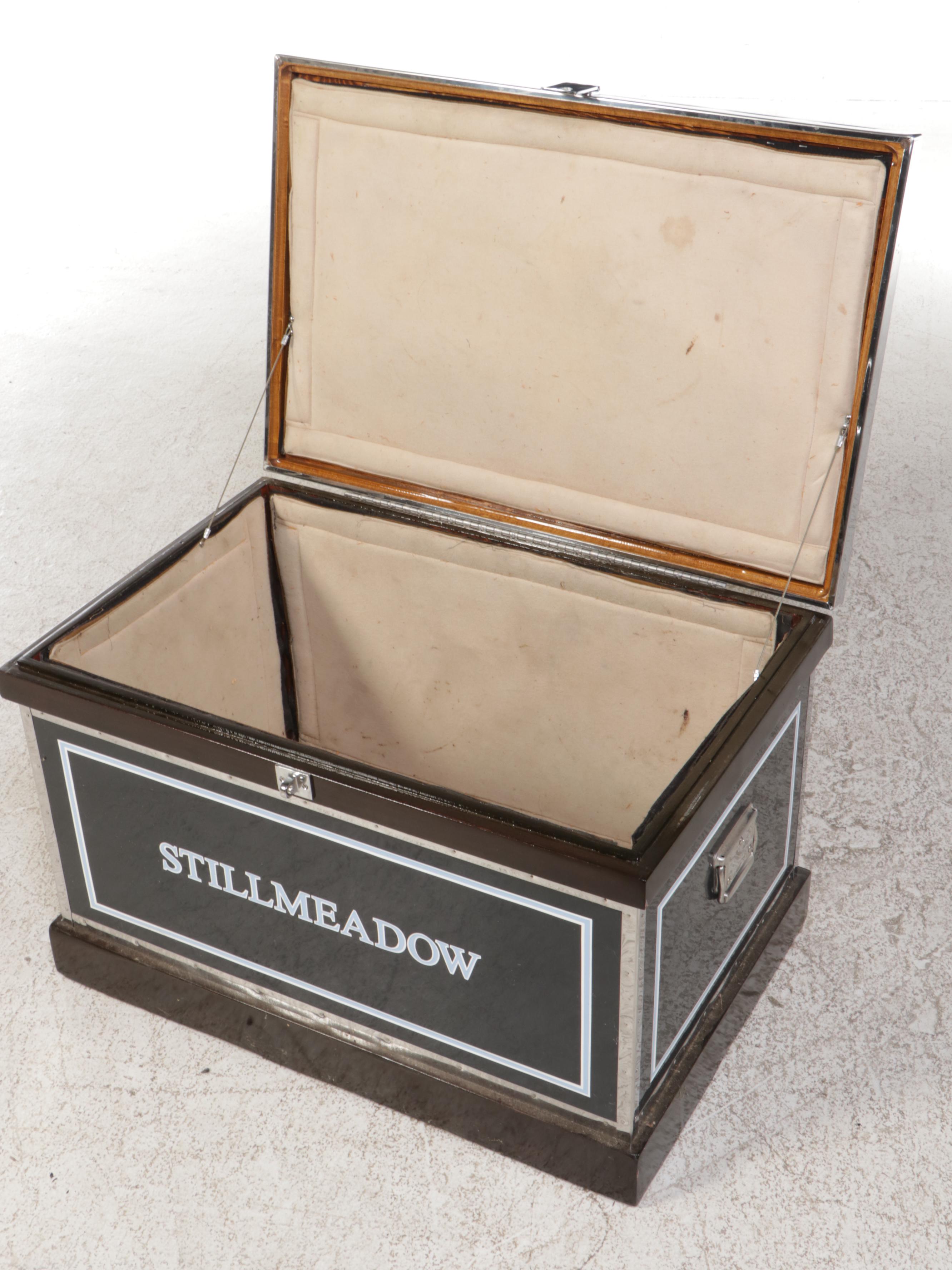 McGuinn Farms Metal-Clad and Painted Wood Horse Tack Trunk