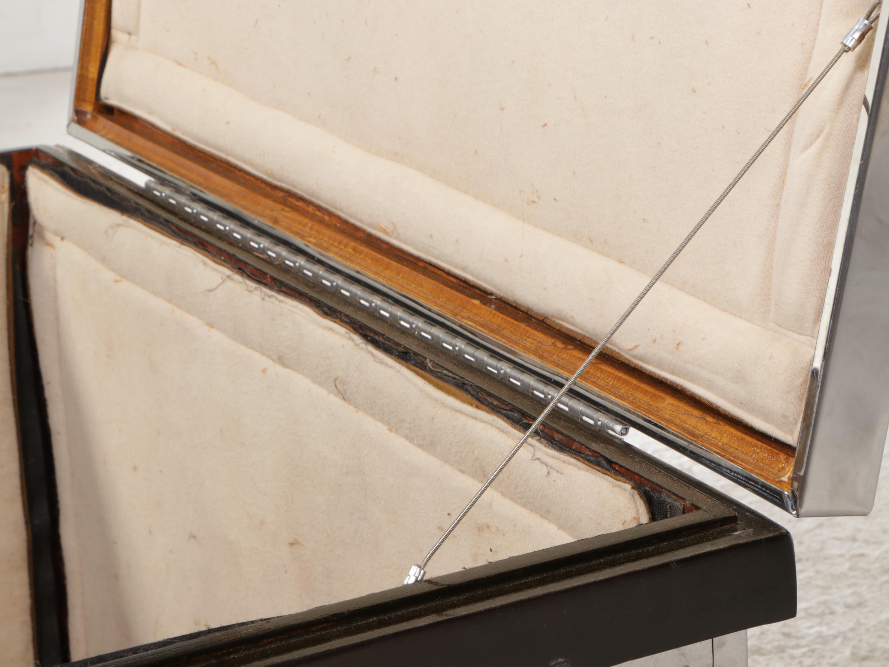 McGuinn Farms Metal-Clad and Painted Wood Horse Tack Trunk