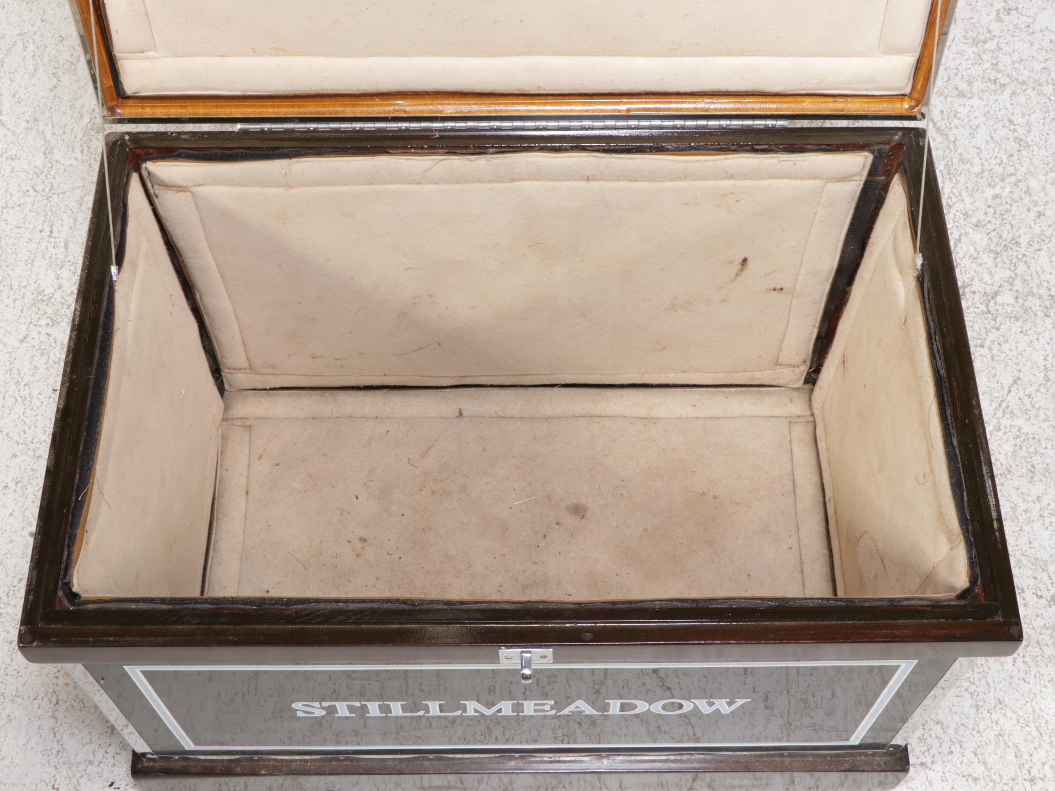 McGuinn Farms Metal-Clad and Painted Wood Horse Tack Trunk