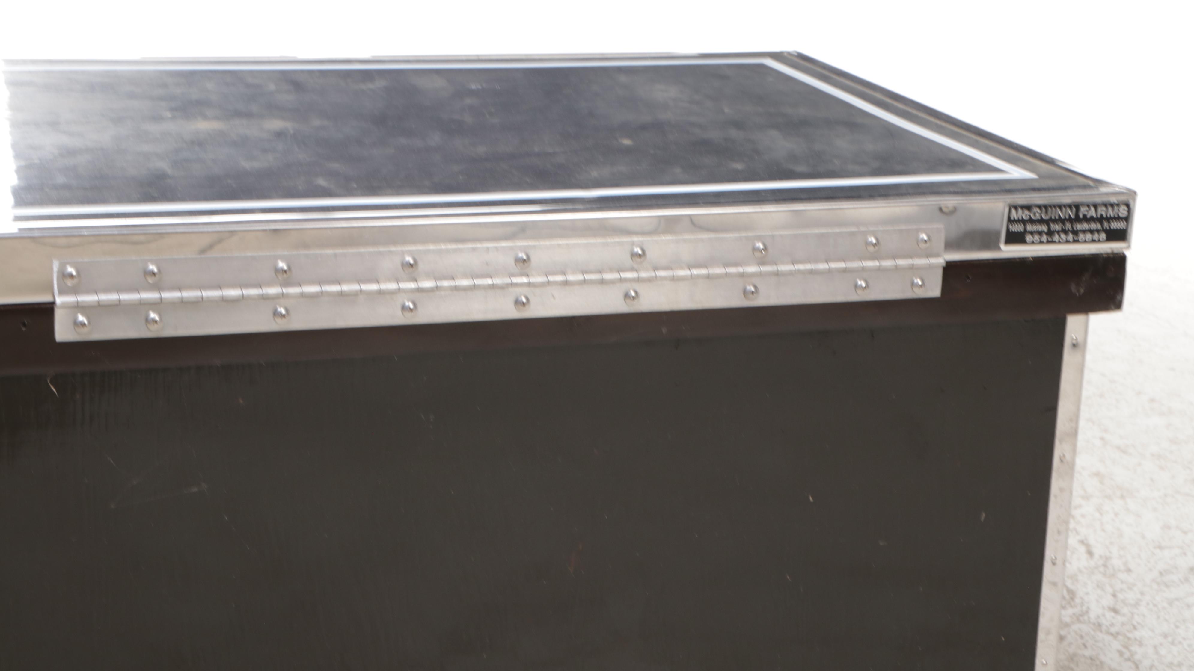 McGuinn Farms Metal-Clad and Painted Wood Horse Tack Trunk