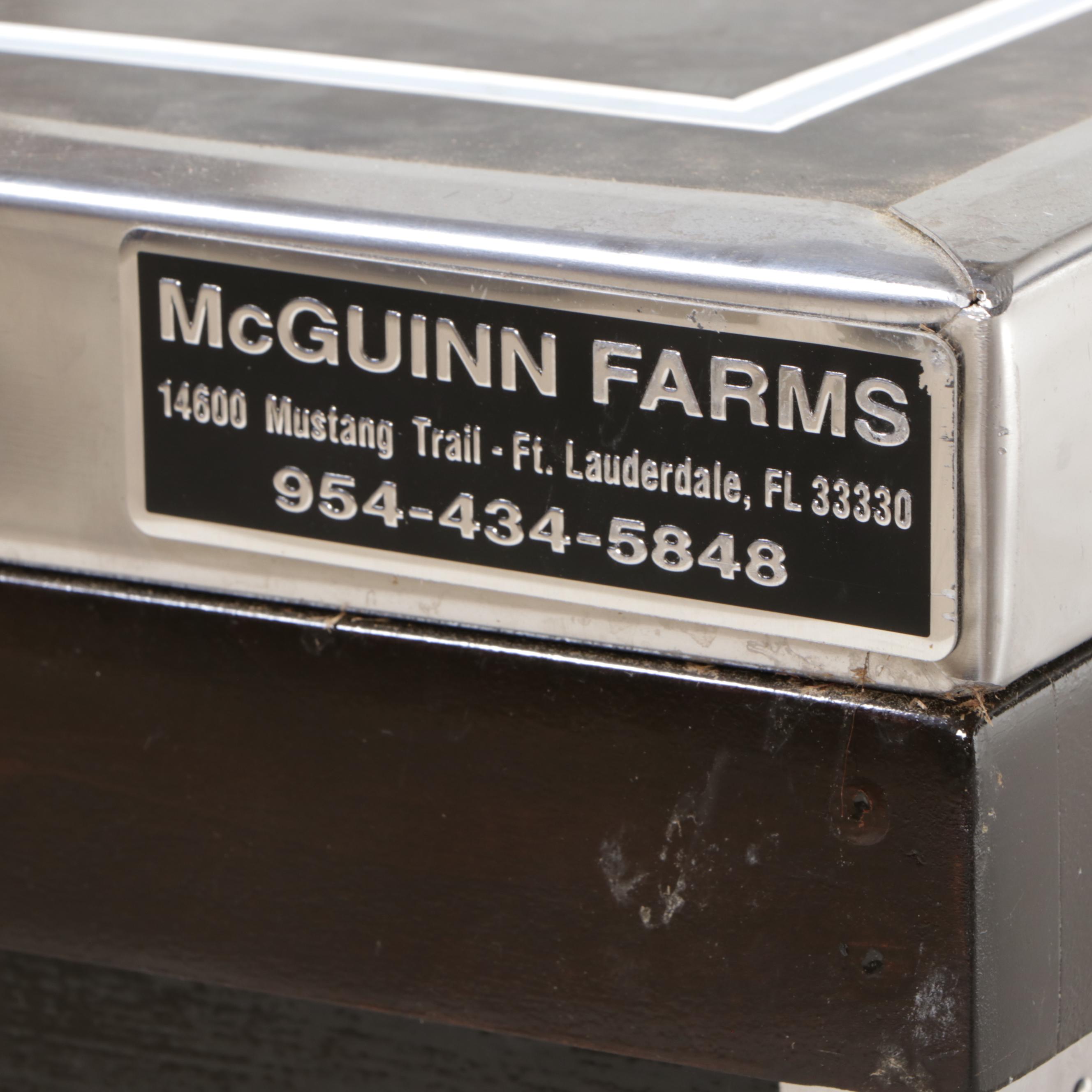 McGuinn Farms Metal-Clad and Painted Wood Horse Tack Trunk