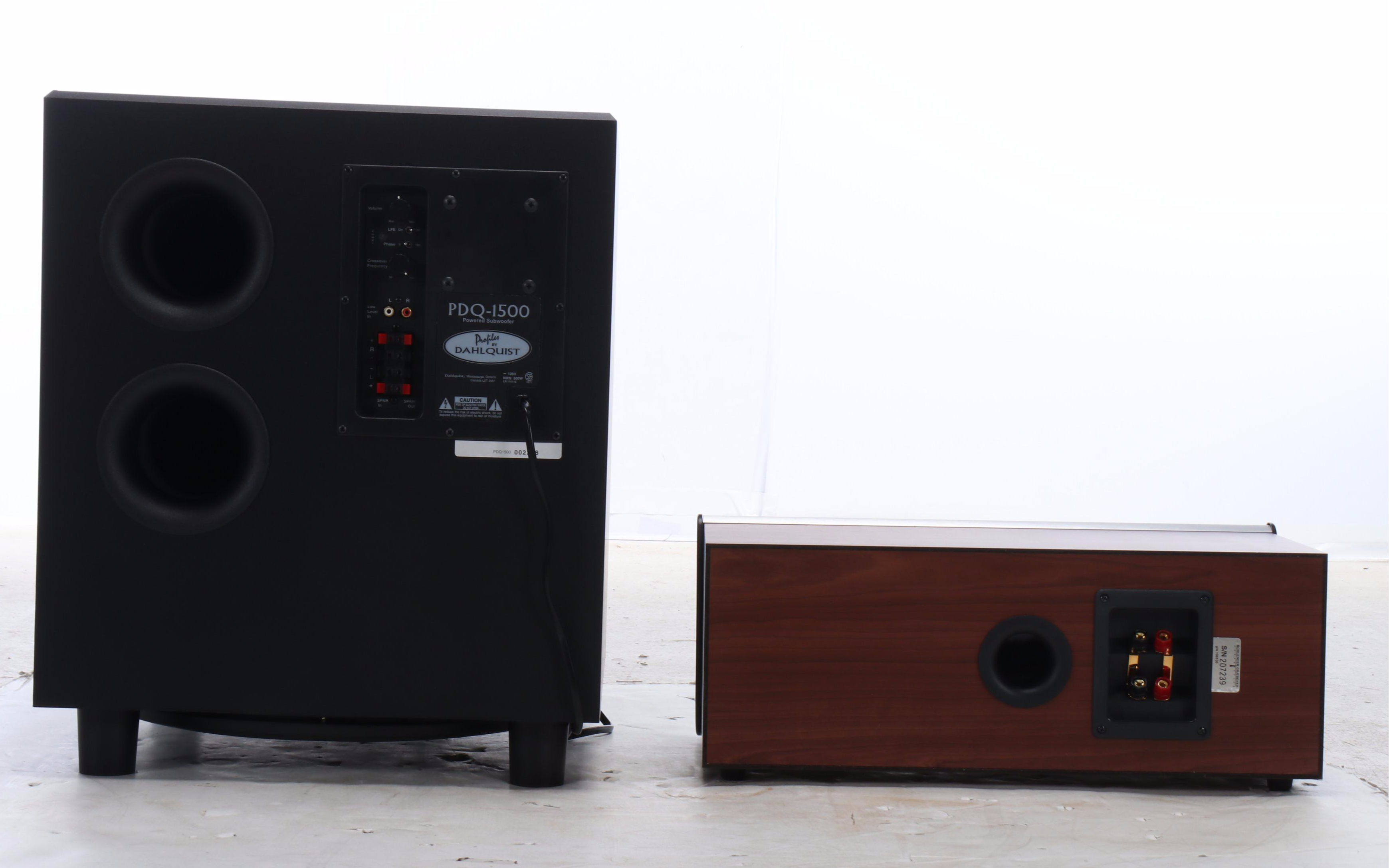 Bohlender-Graebener Radia Series and Dahlquist PDQ-1500 Subwoofer