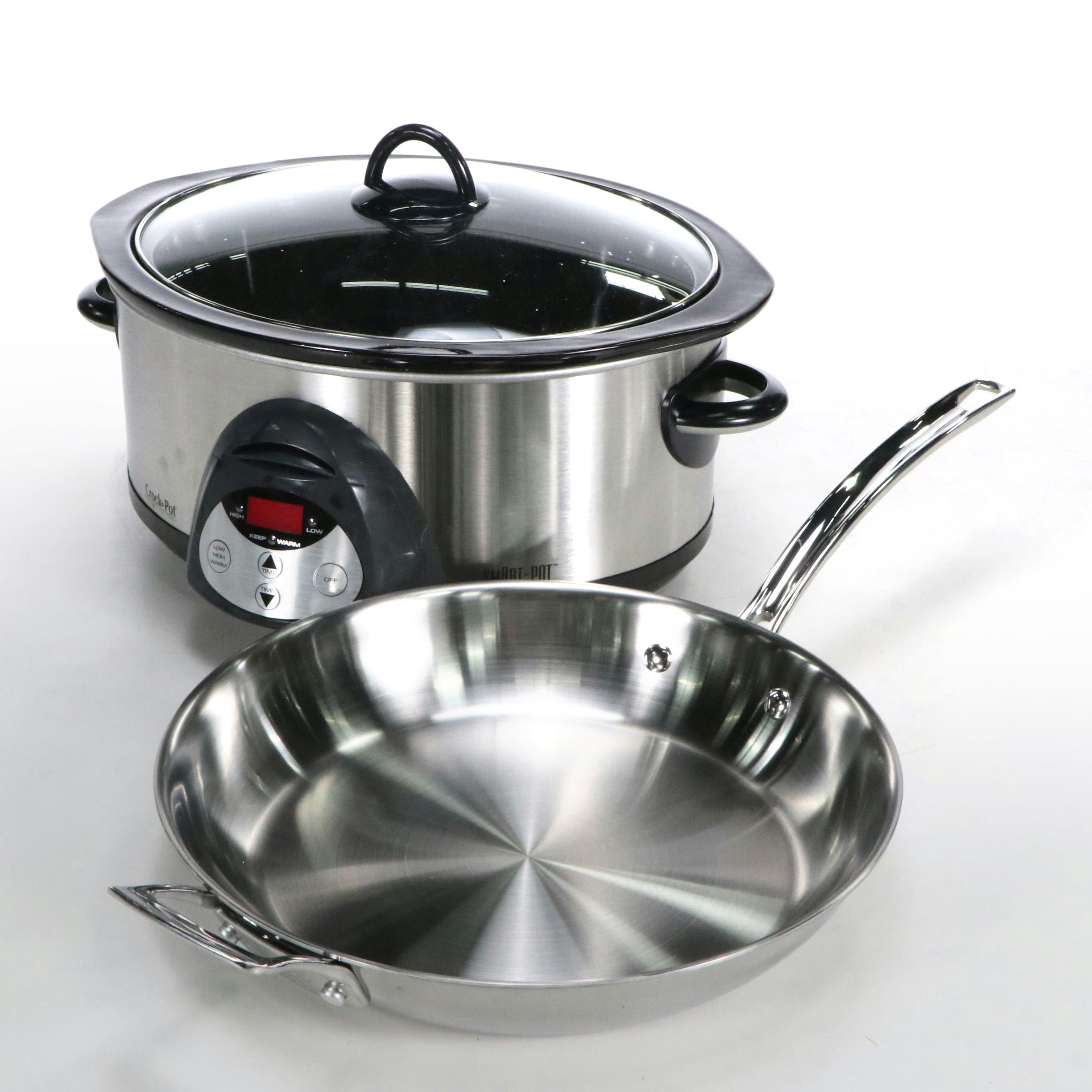 Dansk 12" Stainless Steel Frying Pan with Crock-Pot Smart-Pot