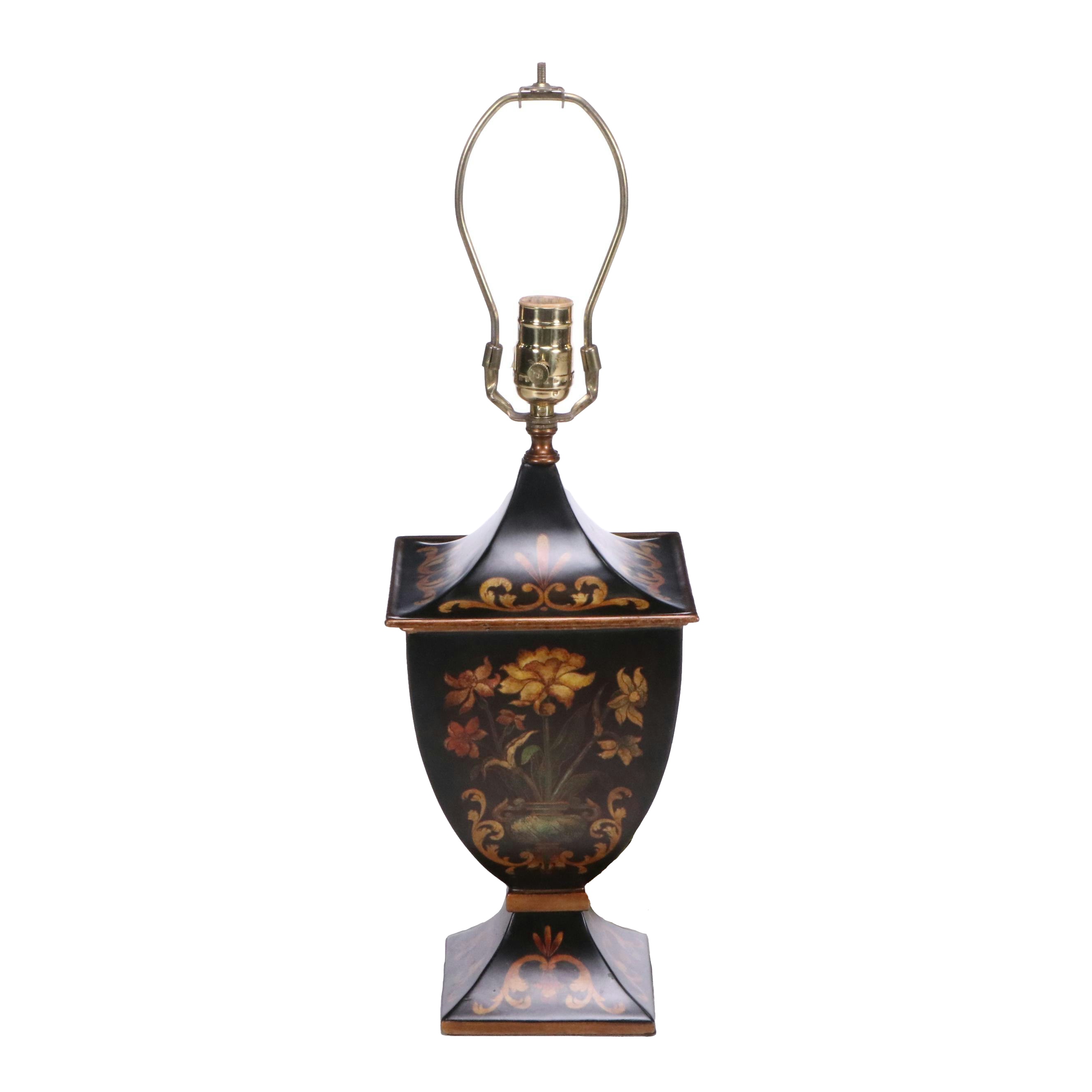 The Bradburn Gallery Toleware Style Resin Urn Table Lamp